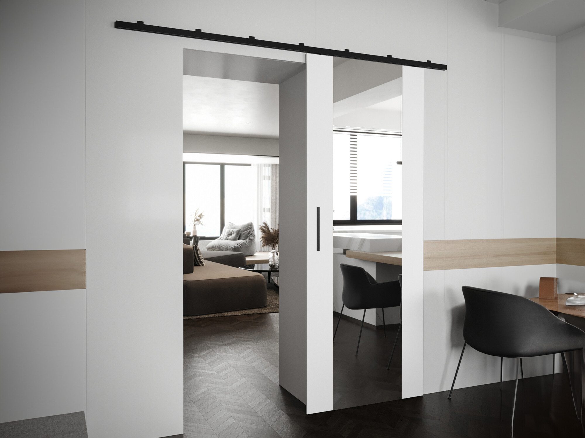 Плъзгаща се врата Hartford 490 (Бял)