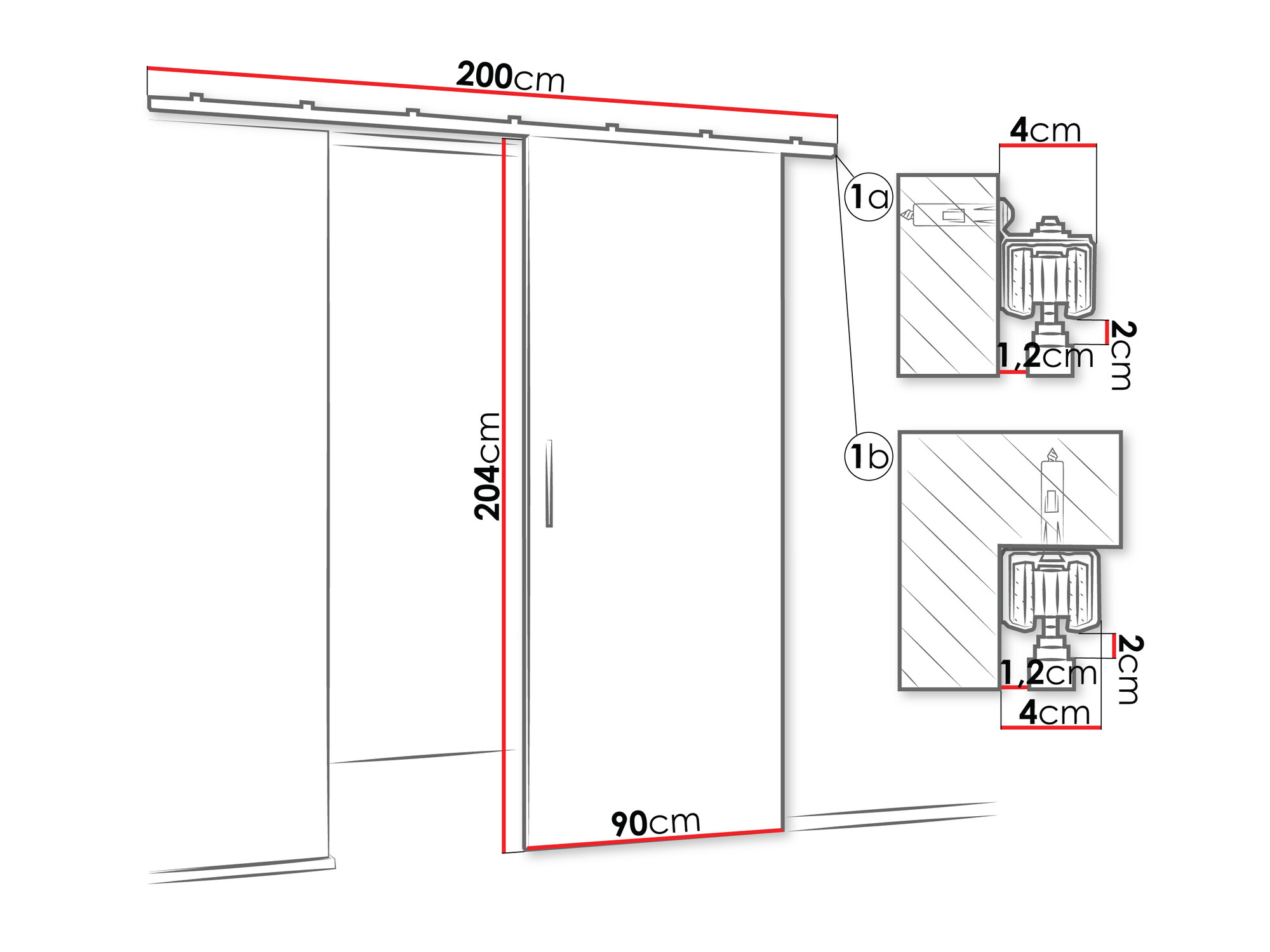 Плъзгаща се врата Hartford 491 (Кашмир)