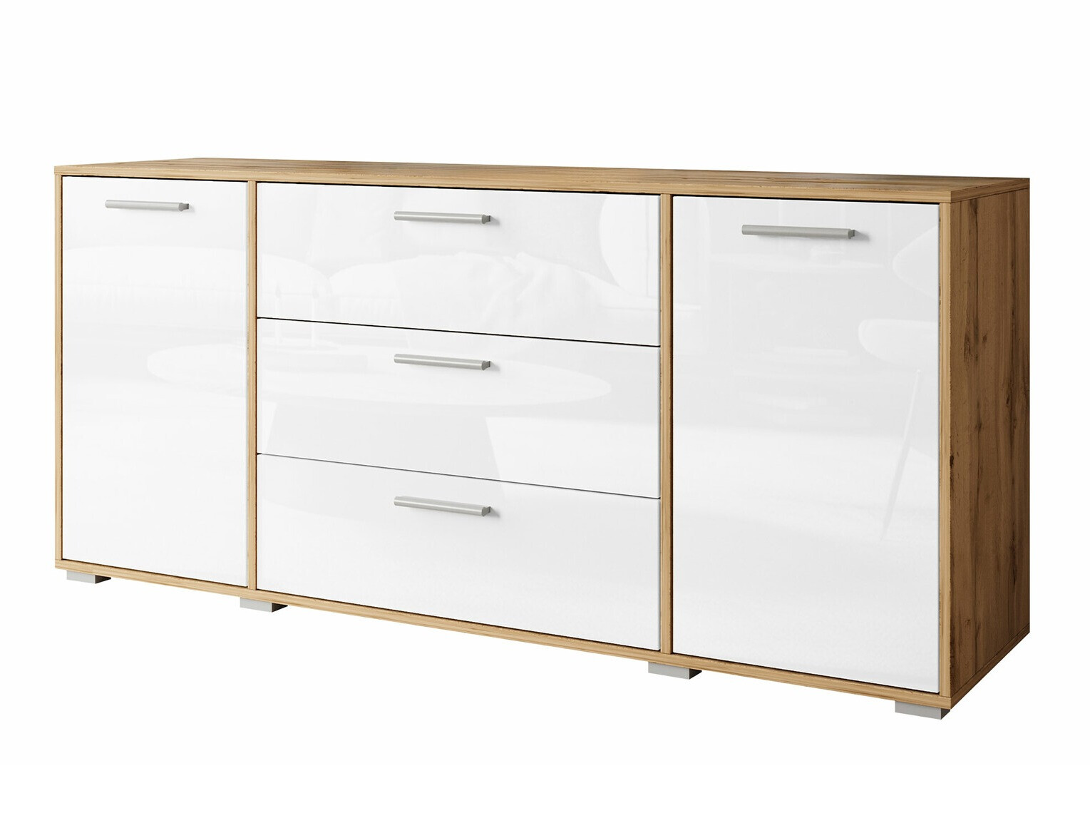 Скрин Sarasota 174 (Дъб уотан + Бял гланц)