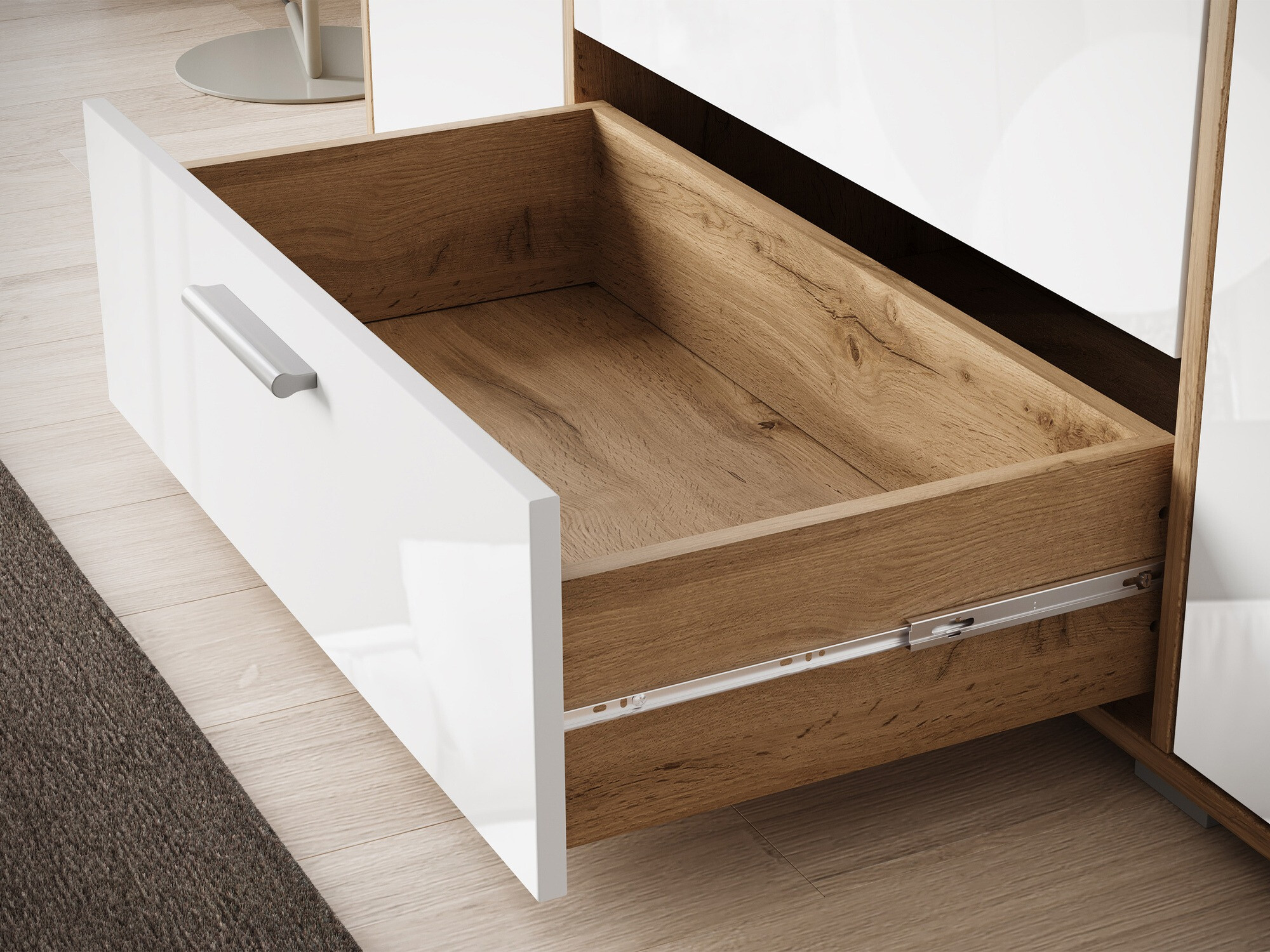 Скрин Sarasota 174 (Дъб уотан + Бял гланц)