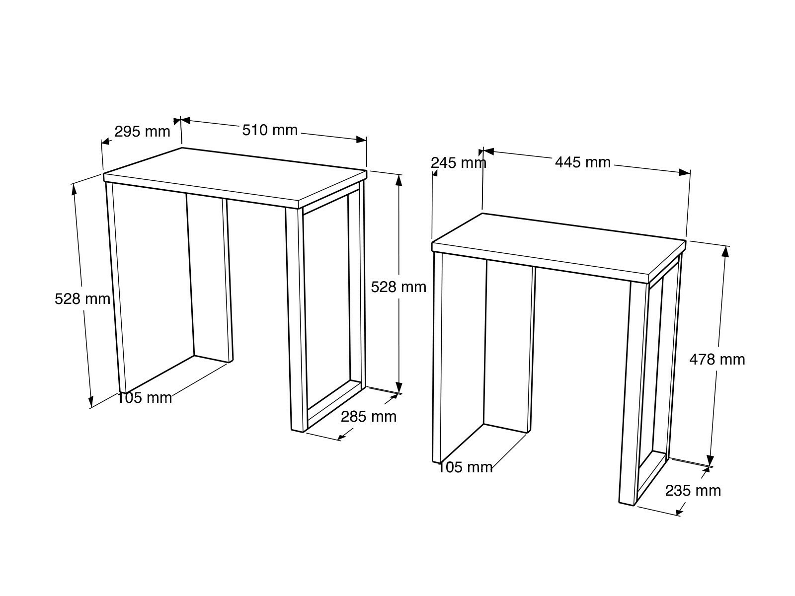 Комплект помощни маси Fertore 106 (Орех)