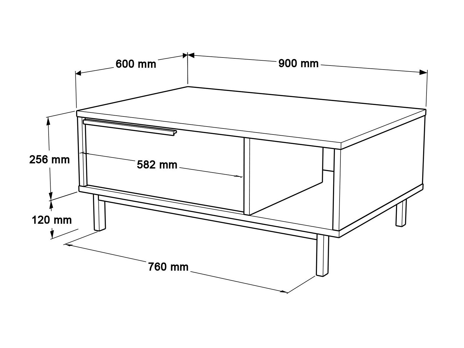 Масичка за кафе Fertore 102 (Орех)