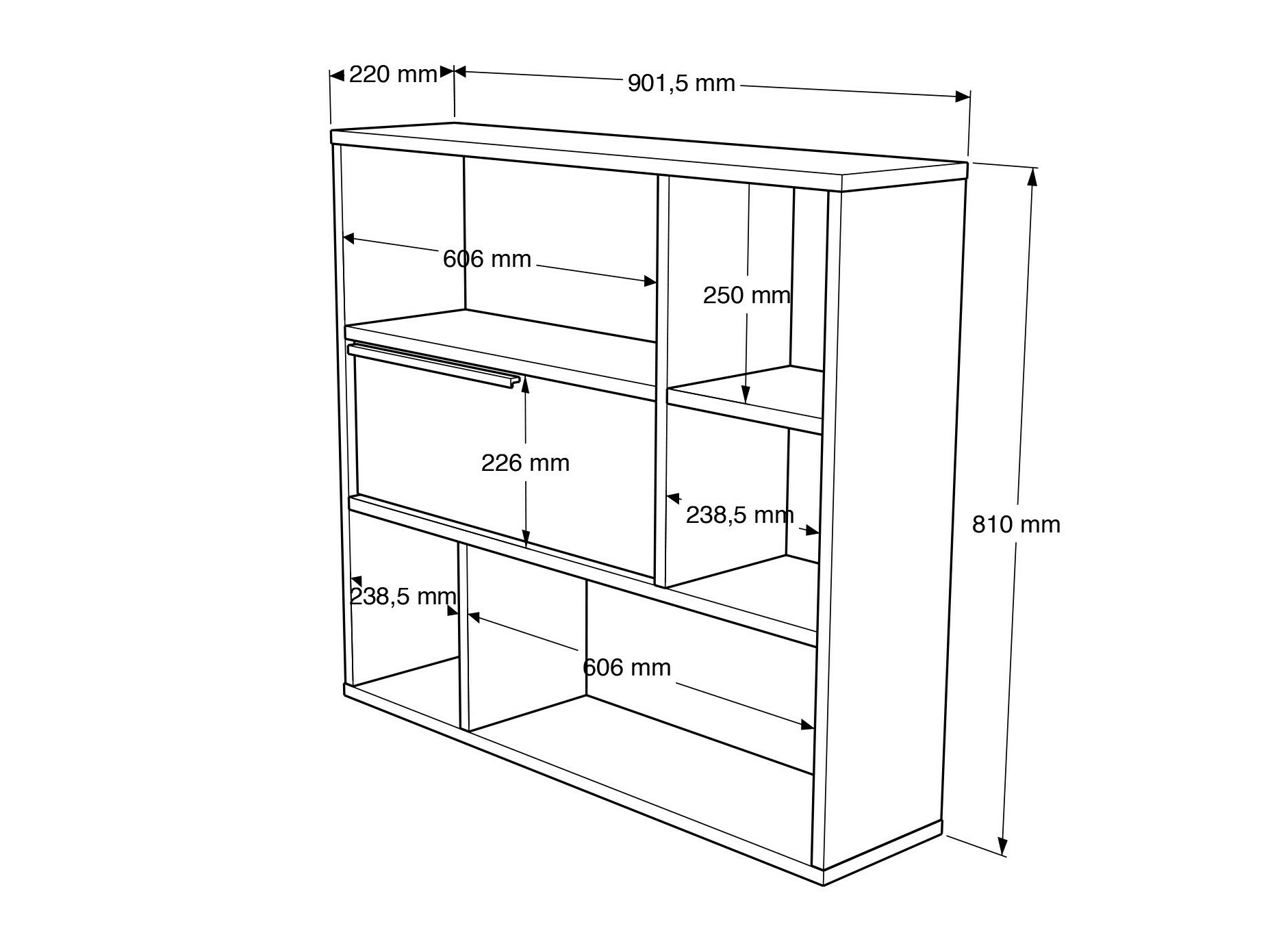 Стенна етажерка Fertore 104 (Орех)
