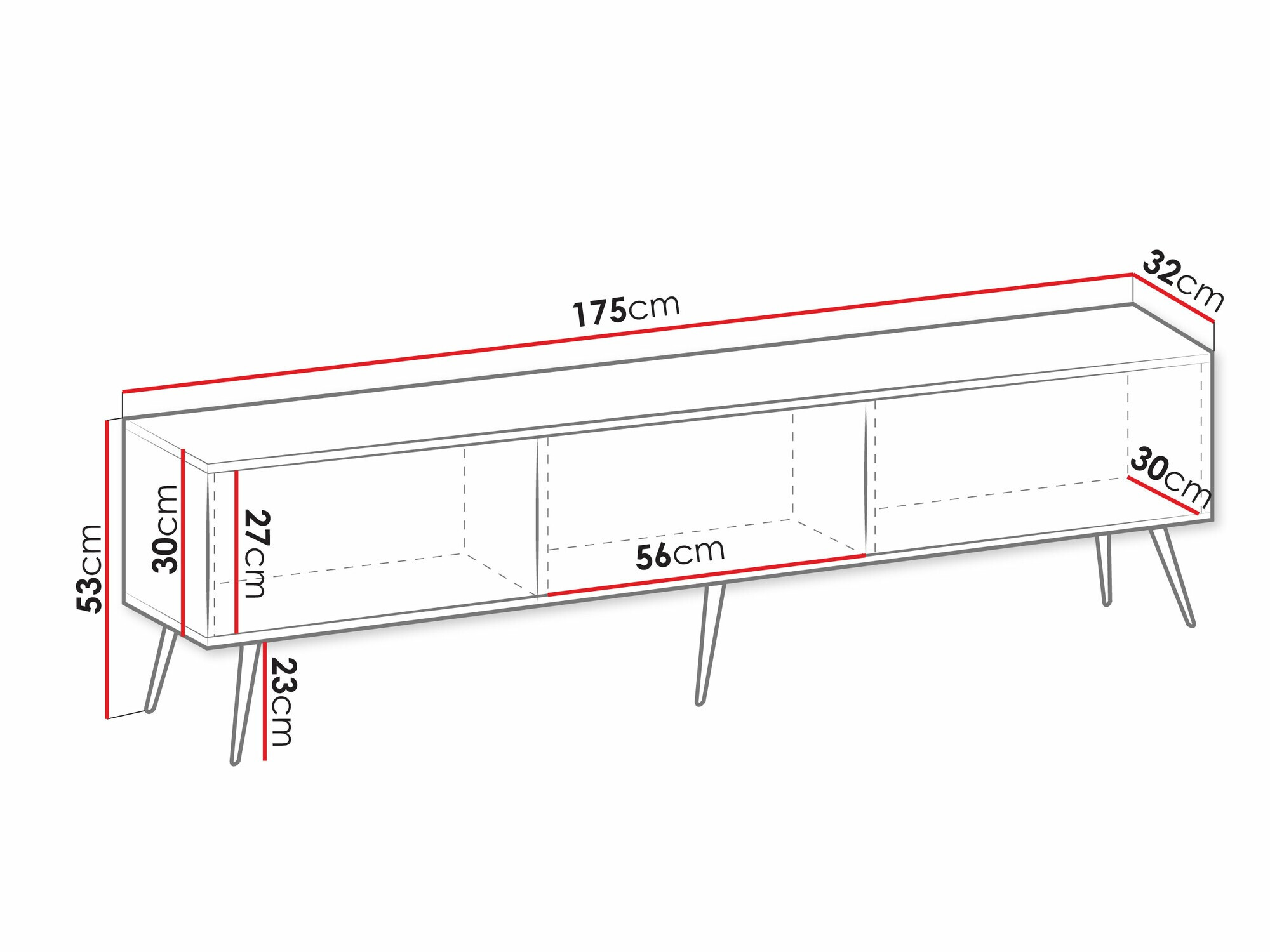 ТВ шкаф Princal III (Бял)