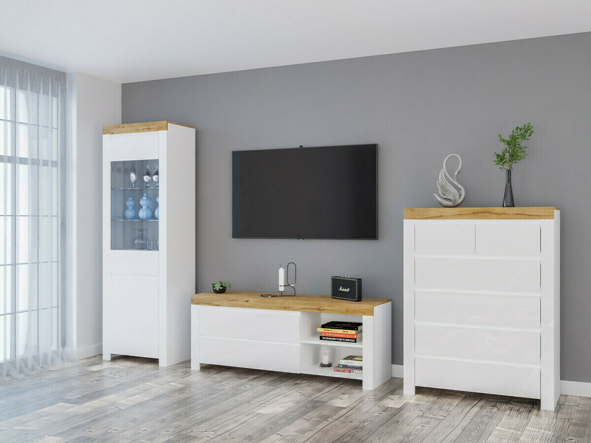 Скрин Sonsoru 114 (Бял + Бял гланц + Дъб уотан)