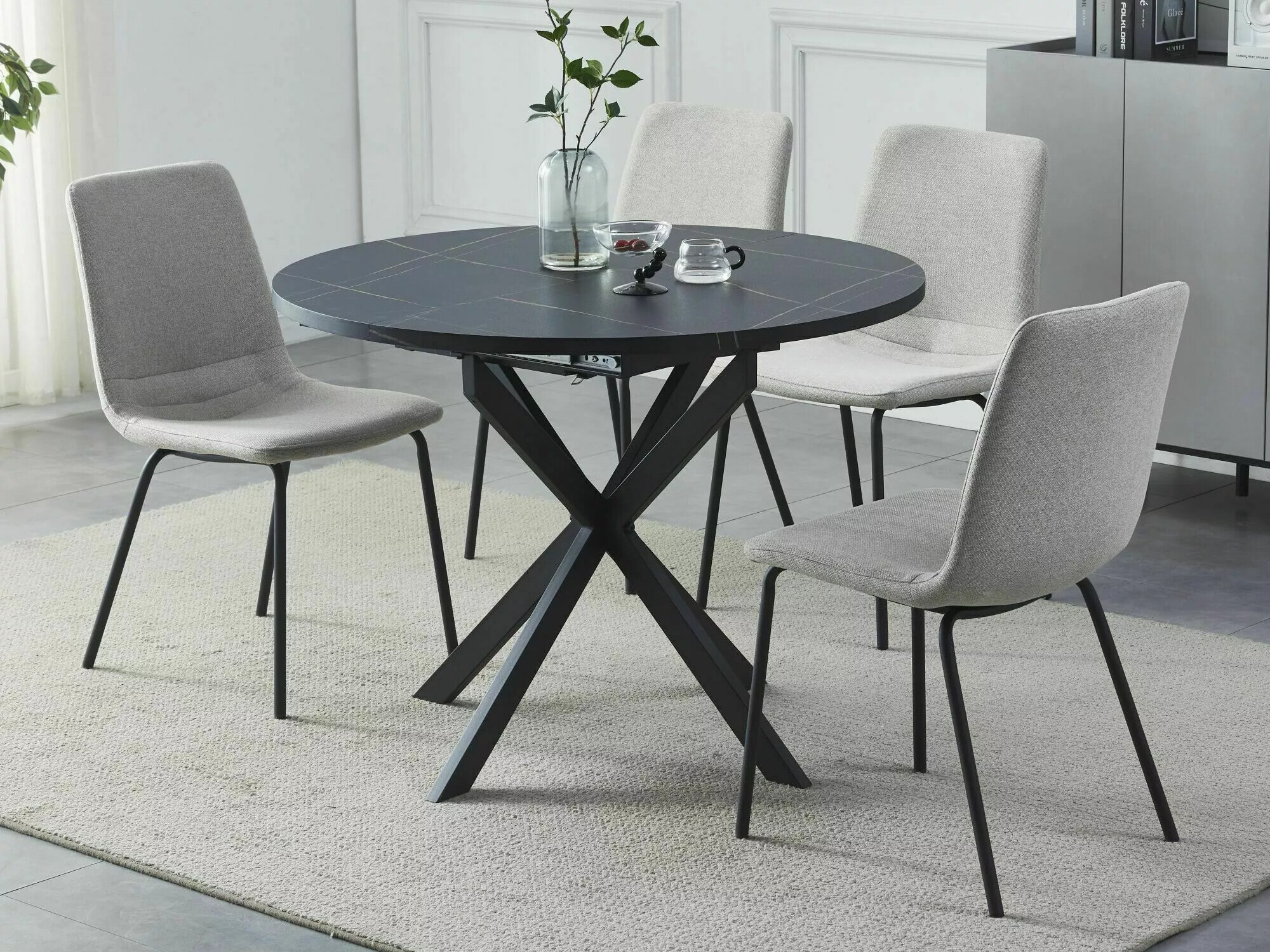 Маса Detroit 115 (Черен мрамор)