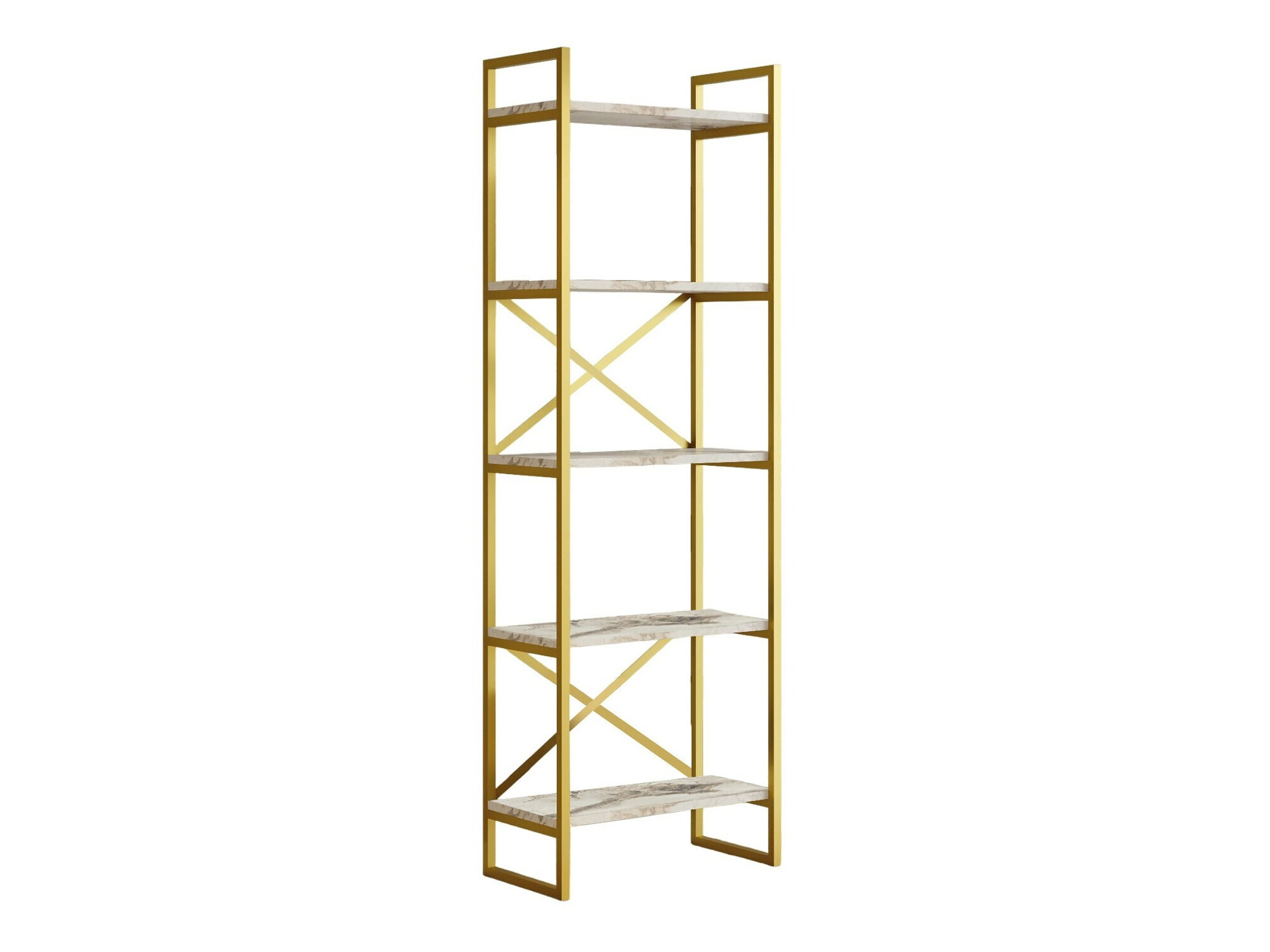 Етажерка Kailua 2088 (Бял мрамор + Златно)