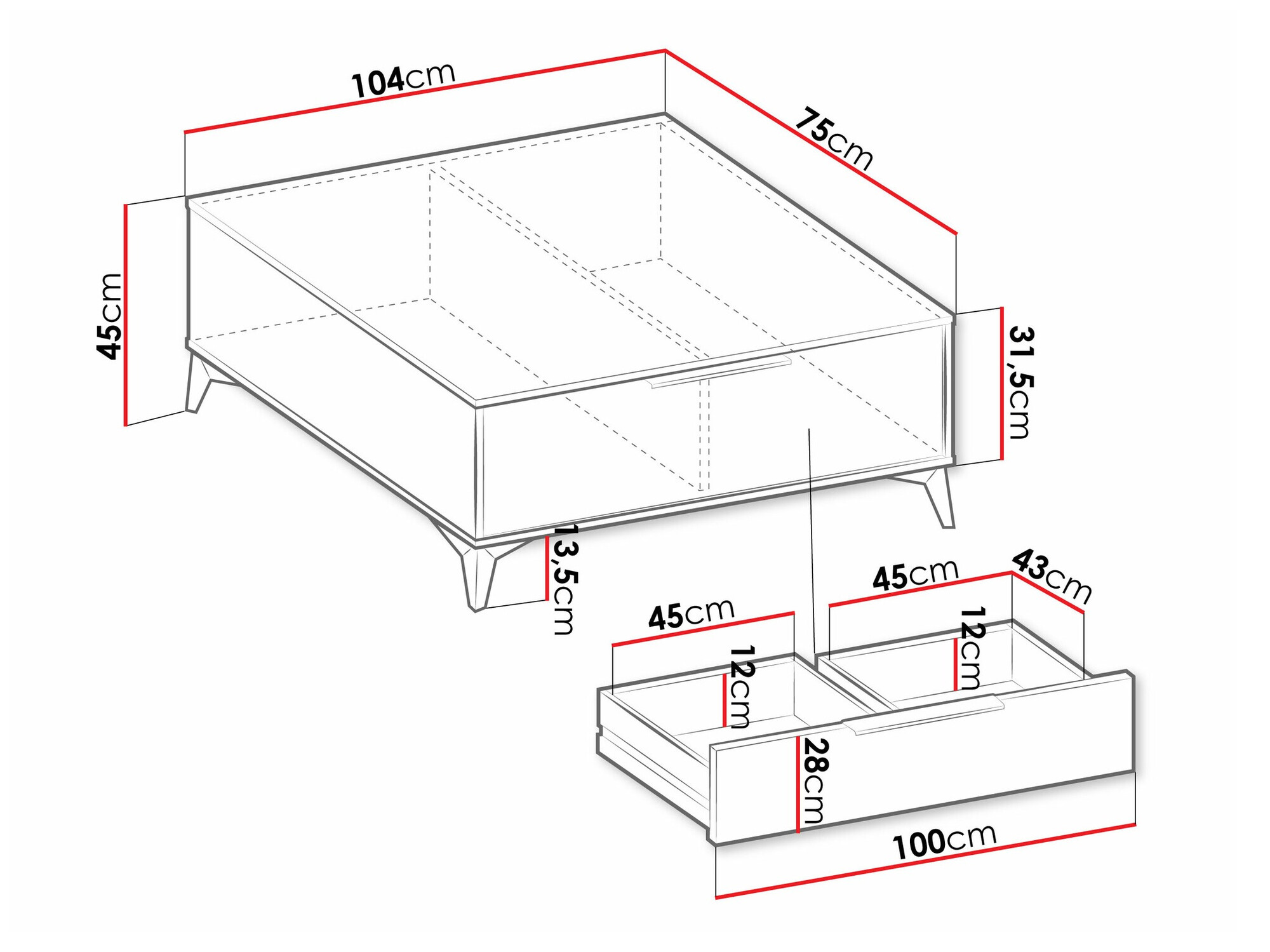 Масичка за кафе Comfivo Camlue 101