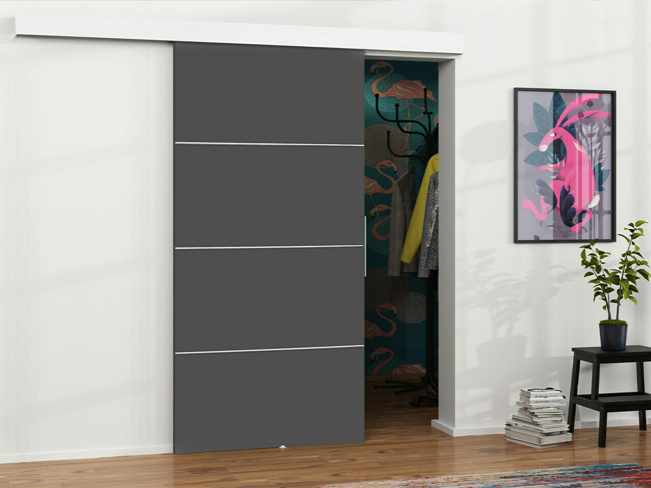 Плъзгаща се врата Dover 144 (Антрацит)