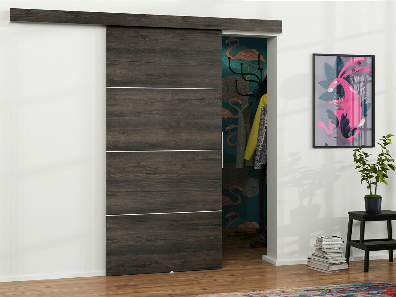 Плъзгаща се врата Dover 146 (Тъмен ясен)