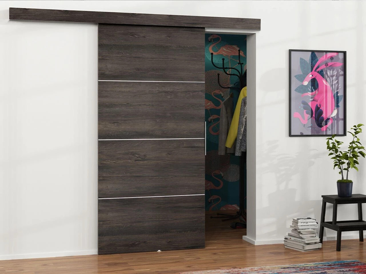 Плъзгаща се врата Dover 216 (Тъмен ясен)