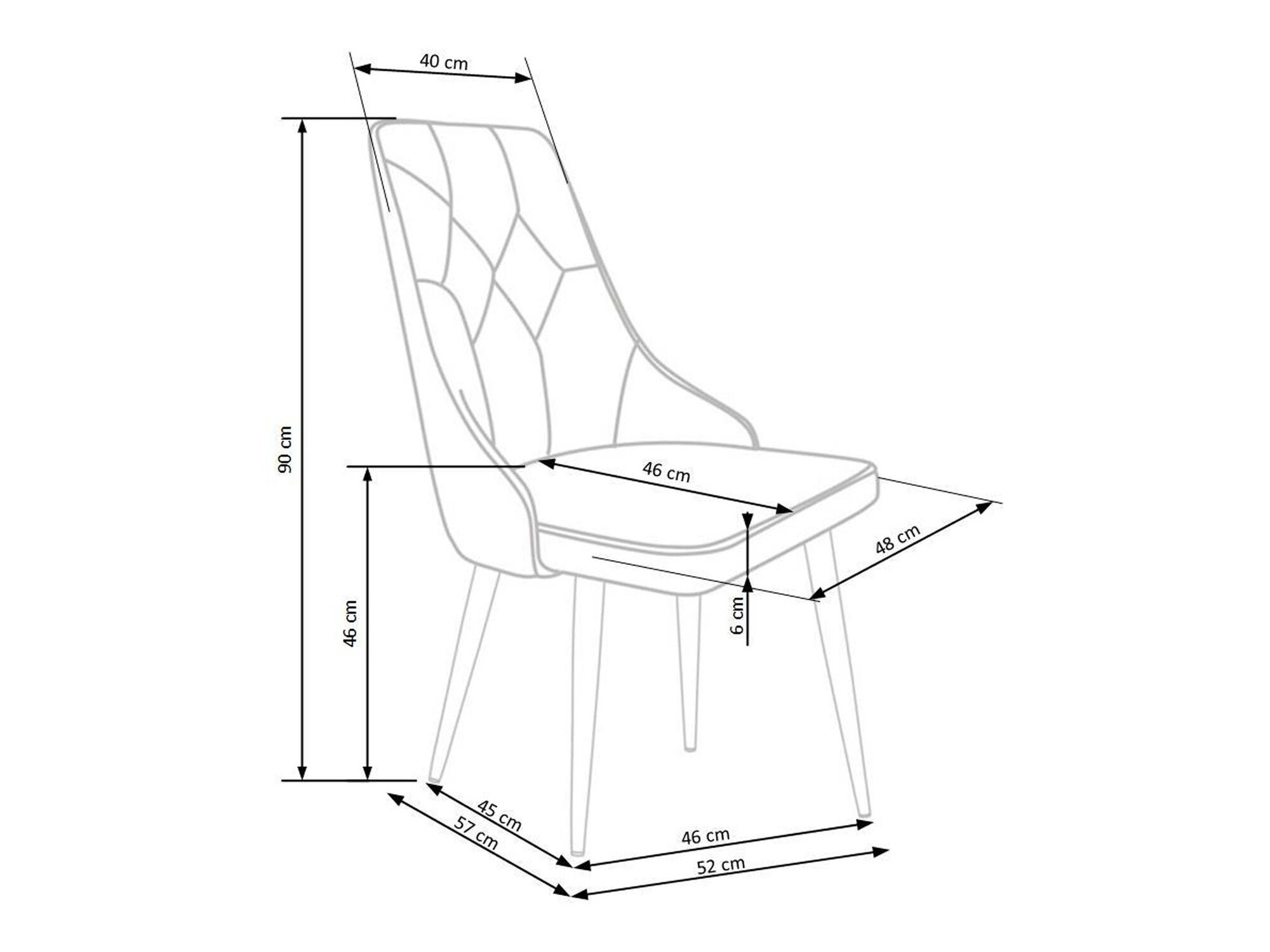 Стол Houston 873 (Тъмно синьо)