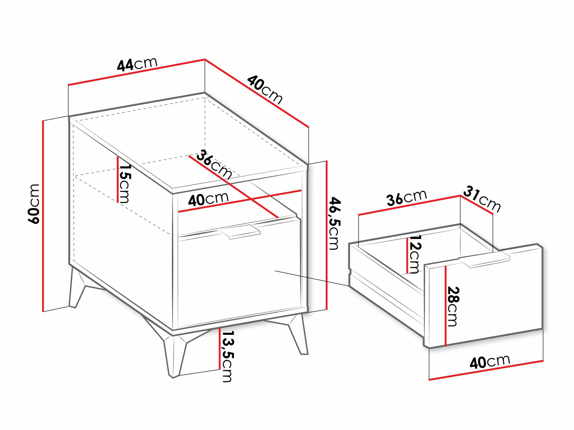 Нощно шкафче Comfivo Citrus