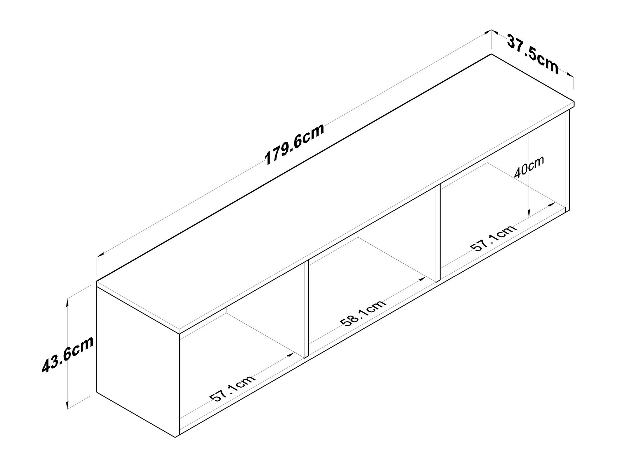 Окачен шкаф Kailua 2122