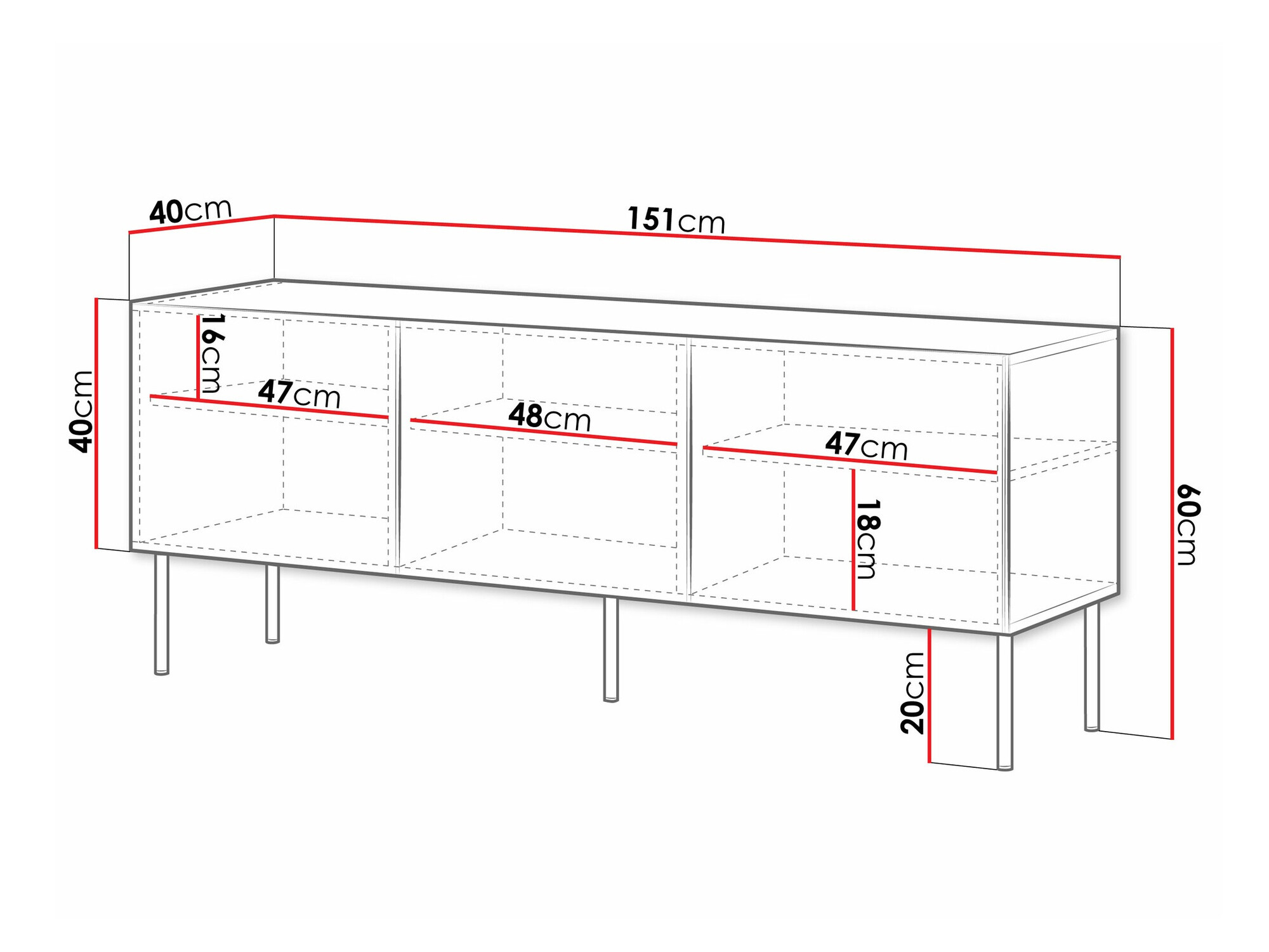 ТВ шкаф Celra (Бял)