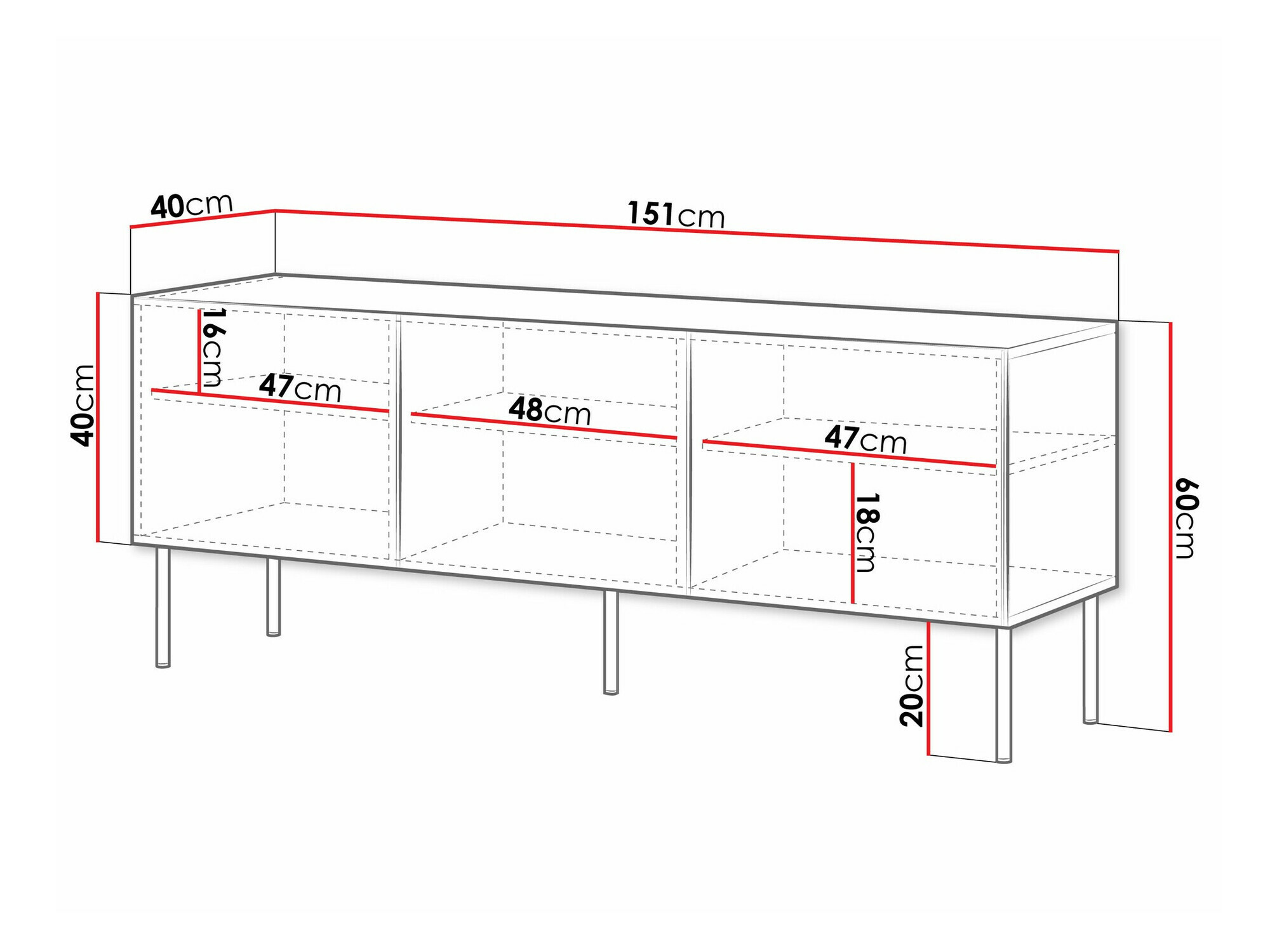 ТВ шкаф Celra (Черен)