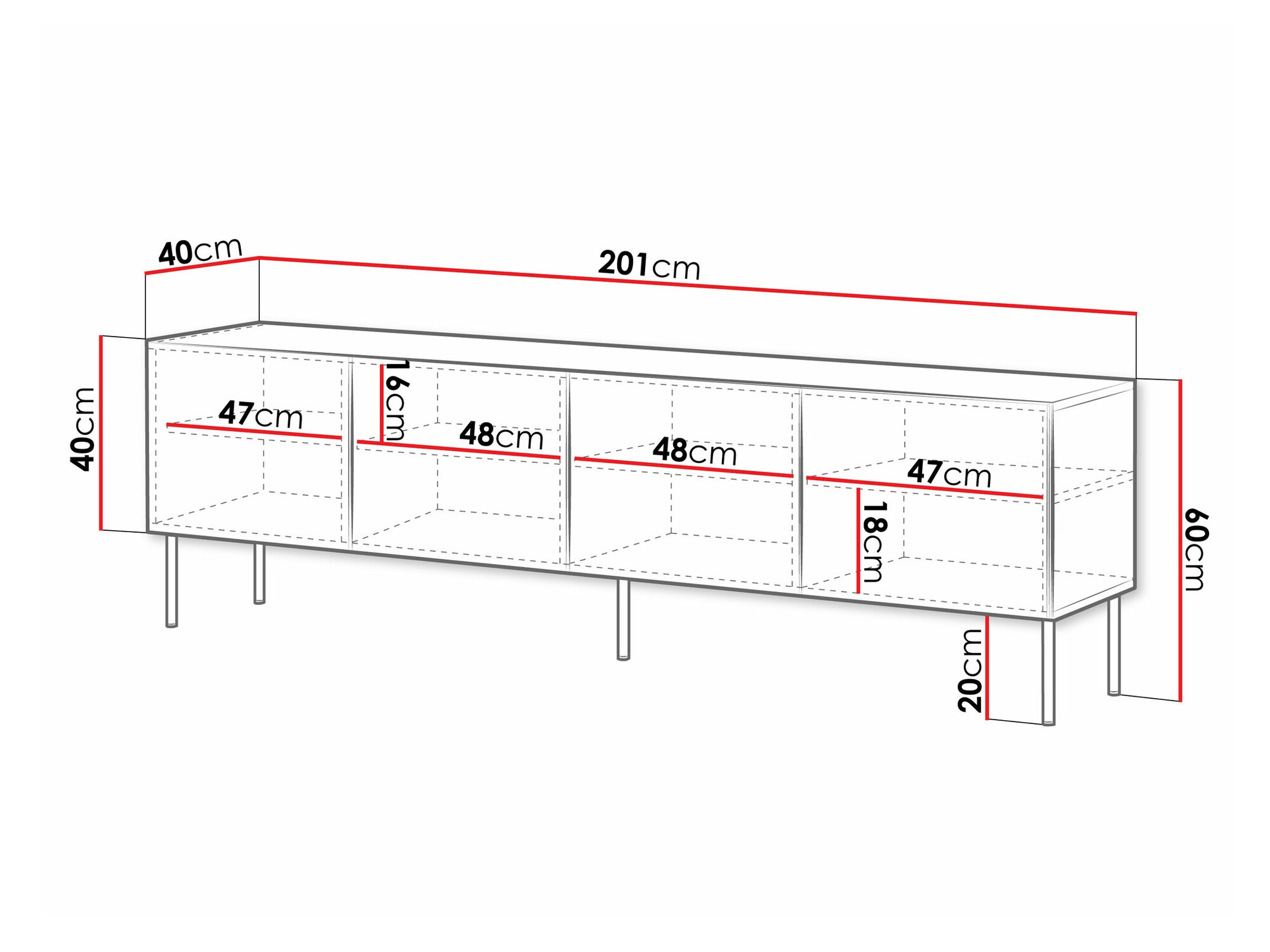 ТВ шкаф Celra I (Бял)