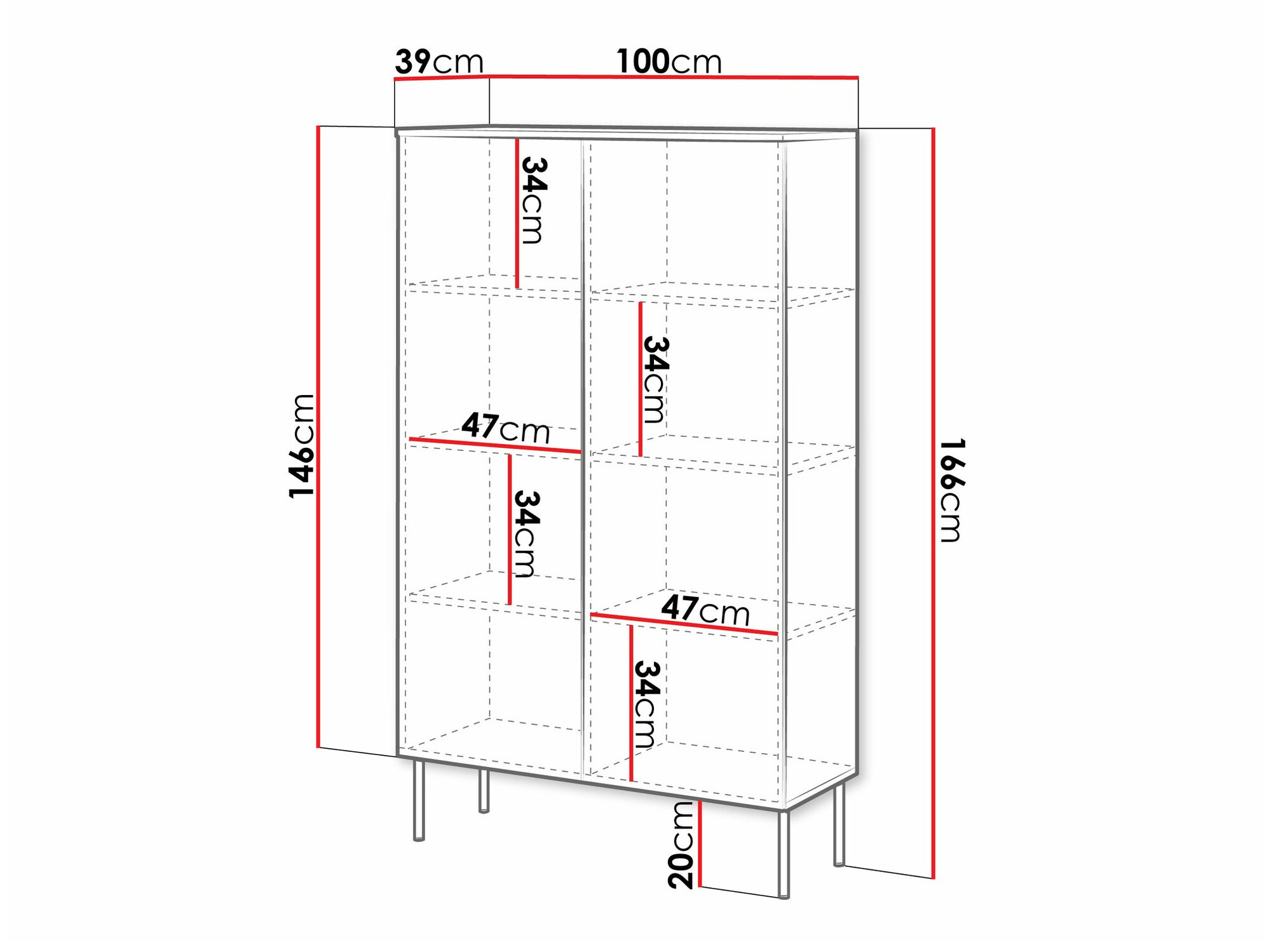 Етажерка Celra (Бял)