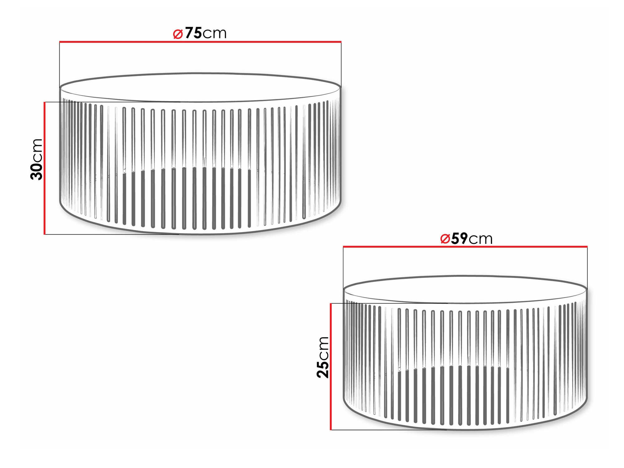 Комплект масички за кафе Prunis (Бял)