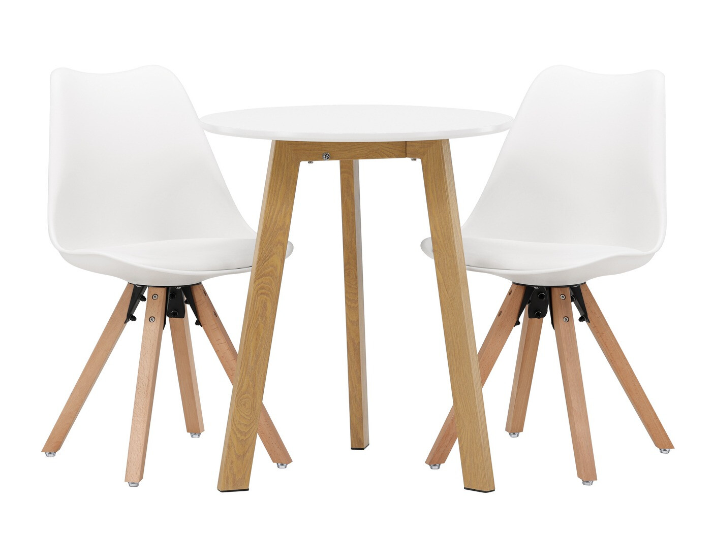 Маса и столове за трапезария Dallas 3781 (Бял + Светлокафяво)