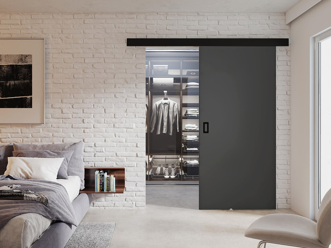 Плъзгаща се врата Dover 215 (Графит)