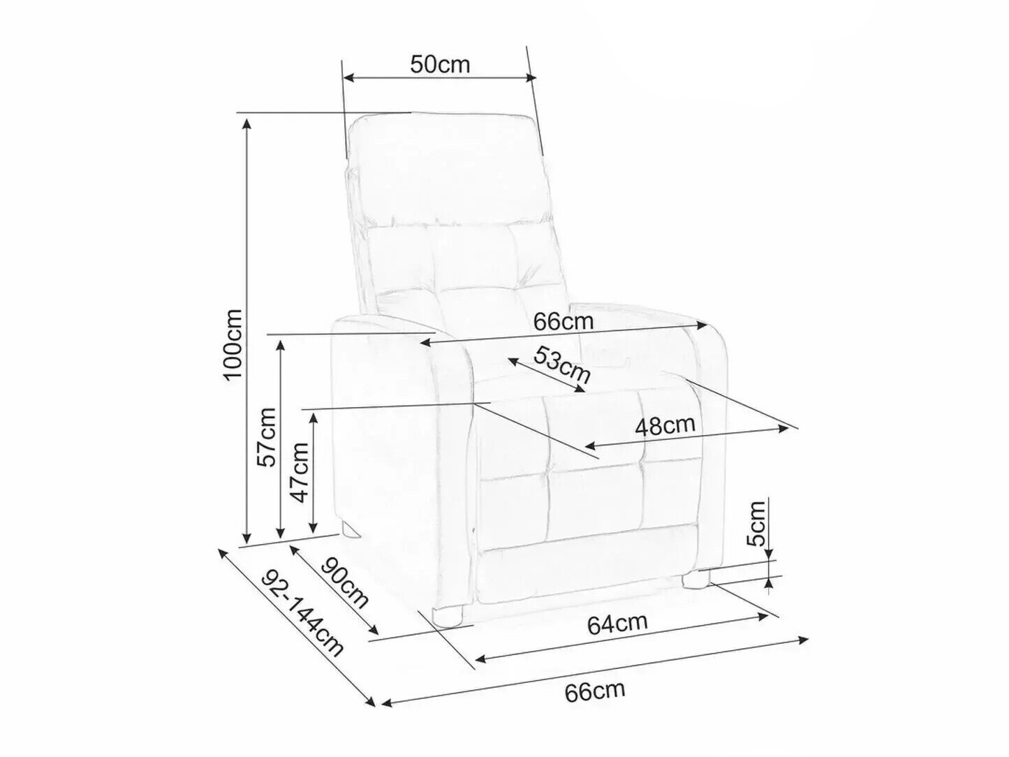 Реклайнер Detroit 197 (Светлокафяво)