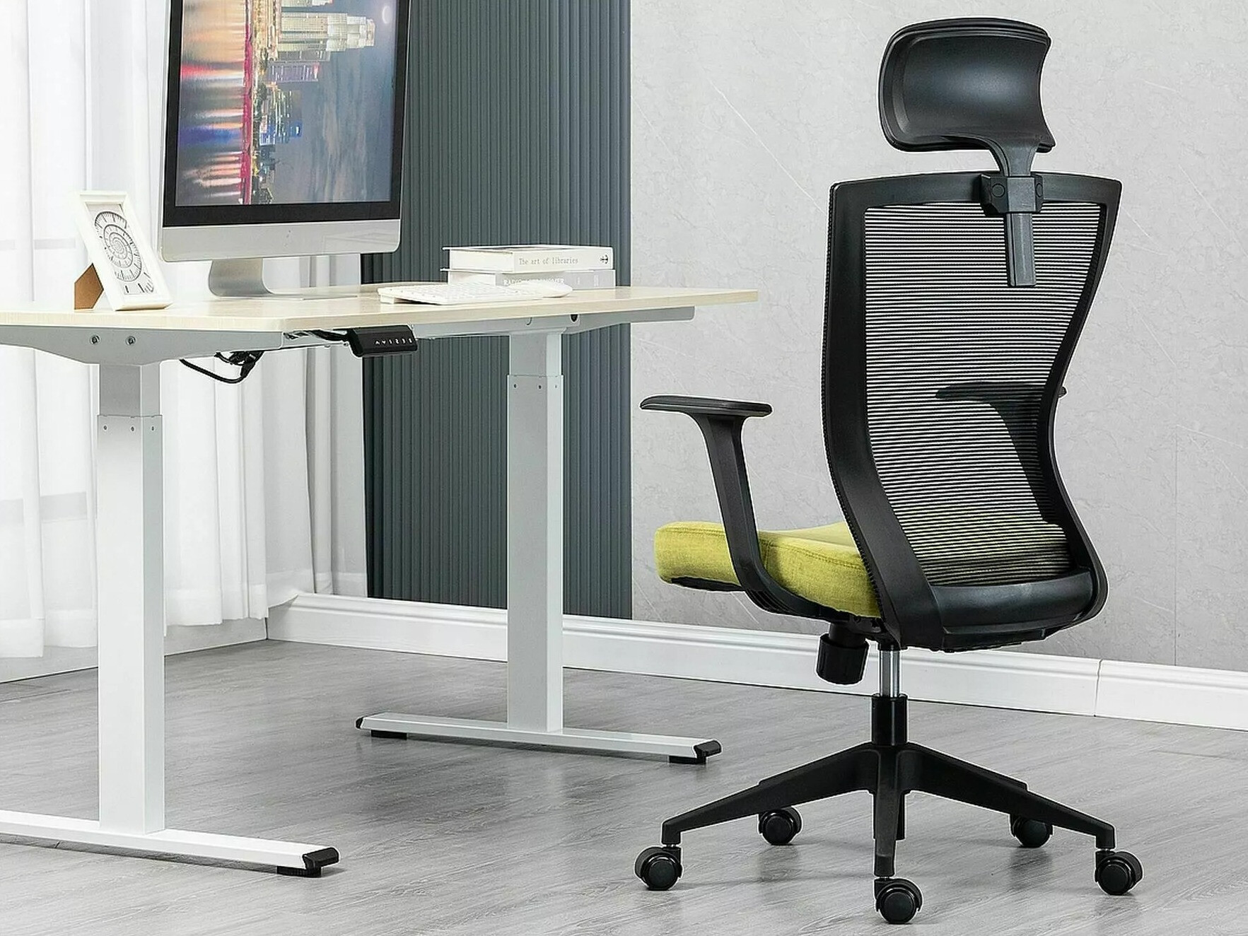 Офис стол Detroit 270 (Черен + Жълт)