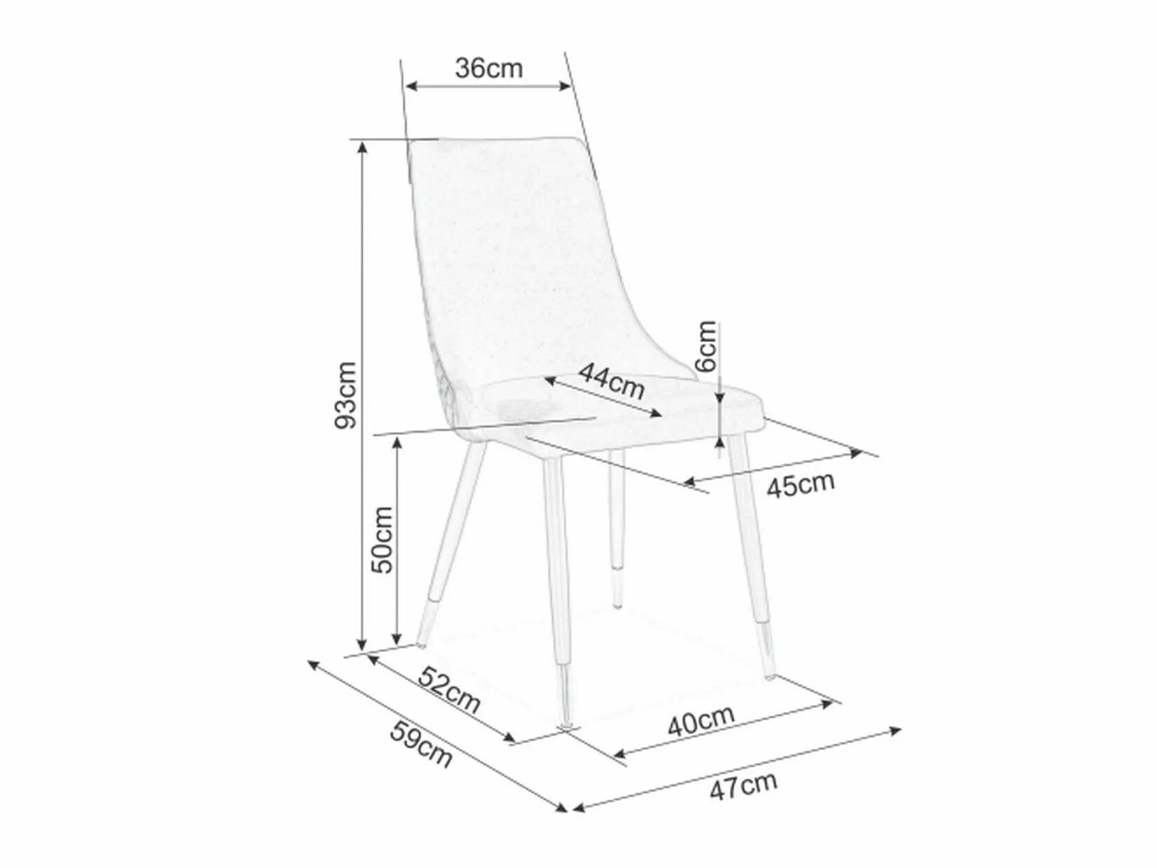 Стол Detroit 347 (Сив)
