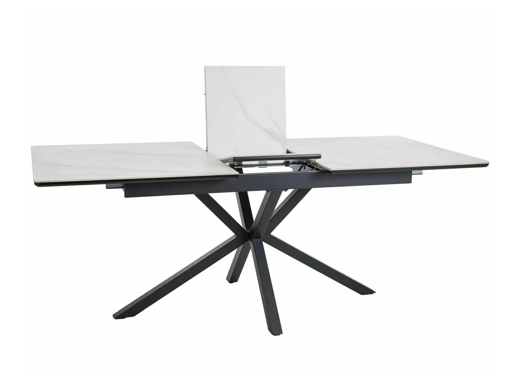 Маса Detroit 374 (Бял мрамор + Черен)