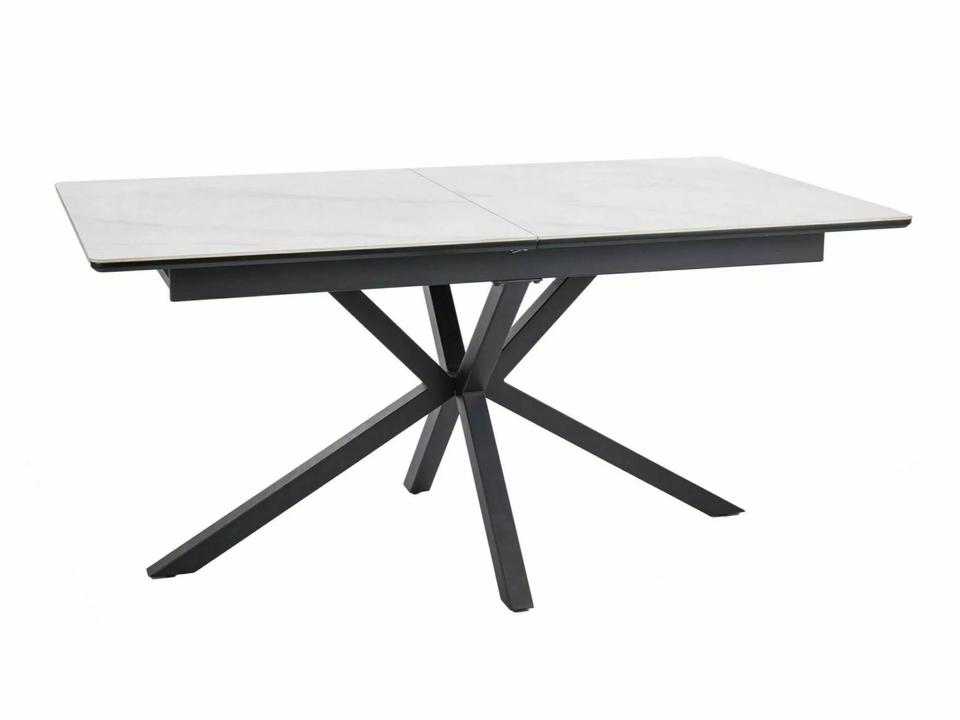 Маса Detroit 374 (Бял мрамор + Черен)