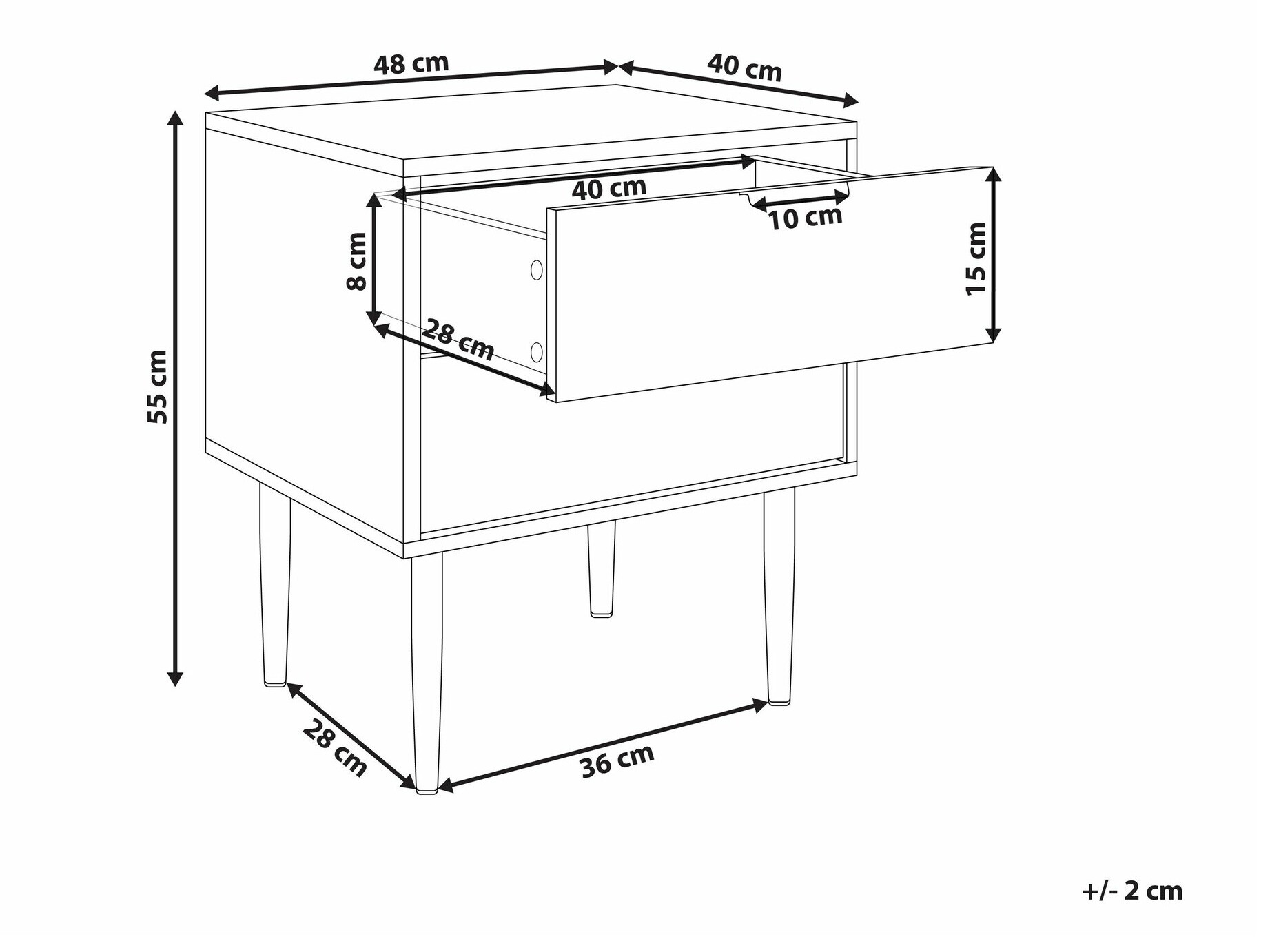 Нощно шкафче Berwyn 2011