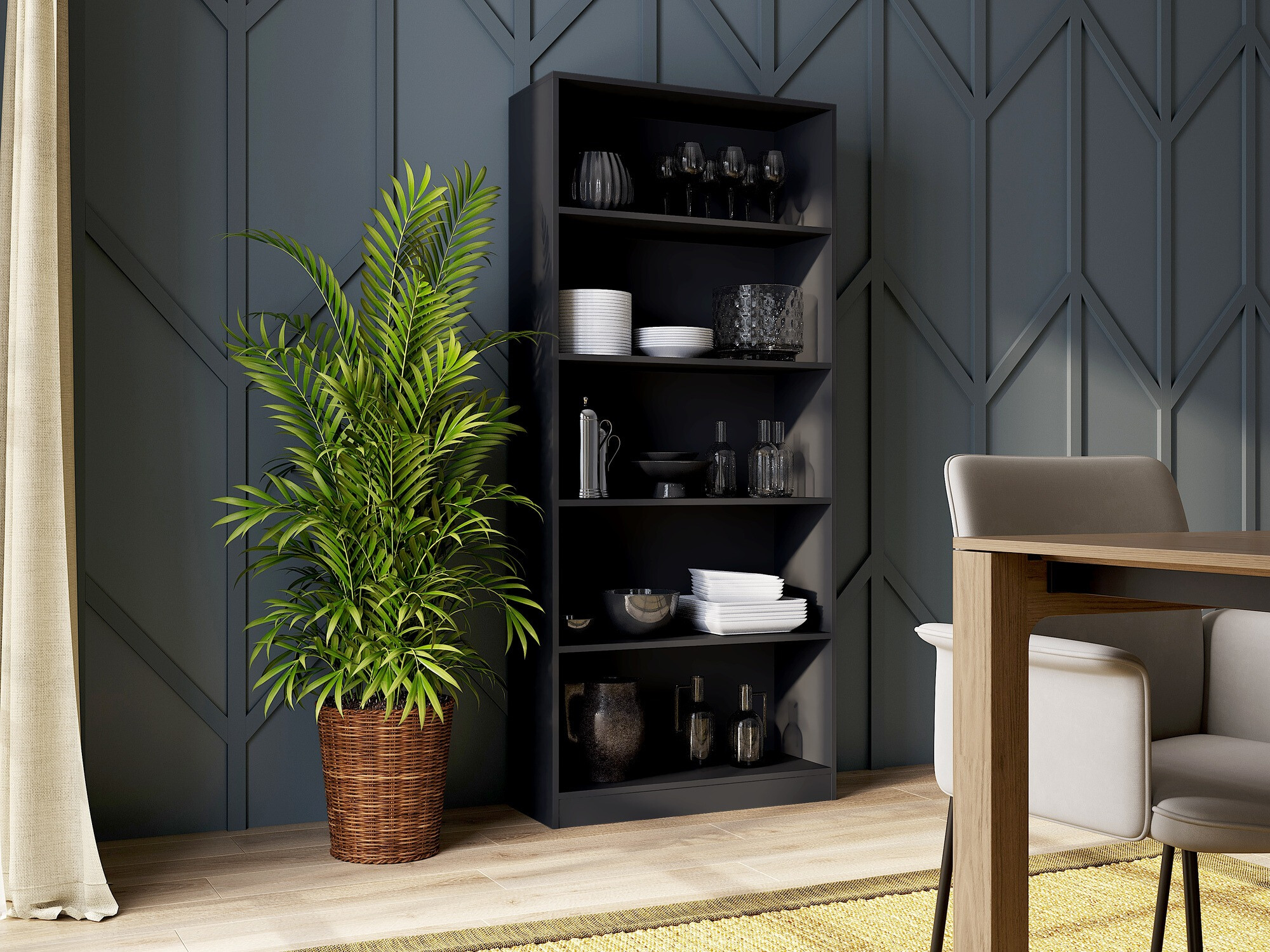 Етажерка Mandeville 253 (Черен)