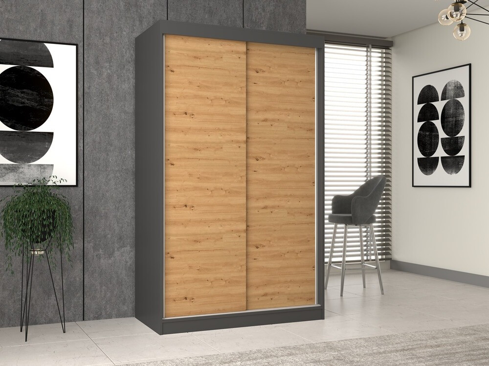 Гардероб Mandeville 159 (Антрацит + Artisan дъб)