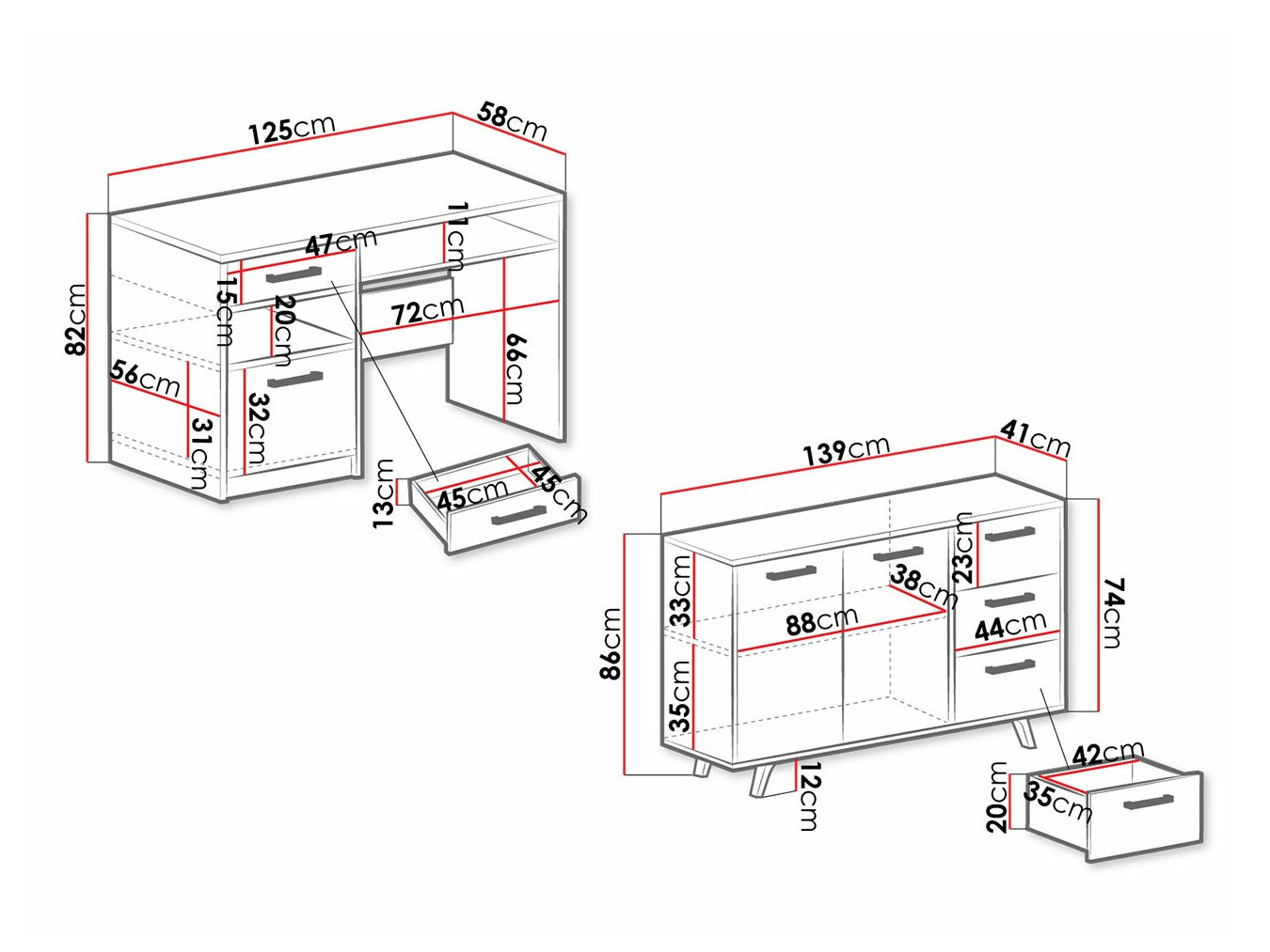 Мебелен комплект Rosa (Пурпурен)