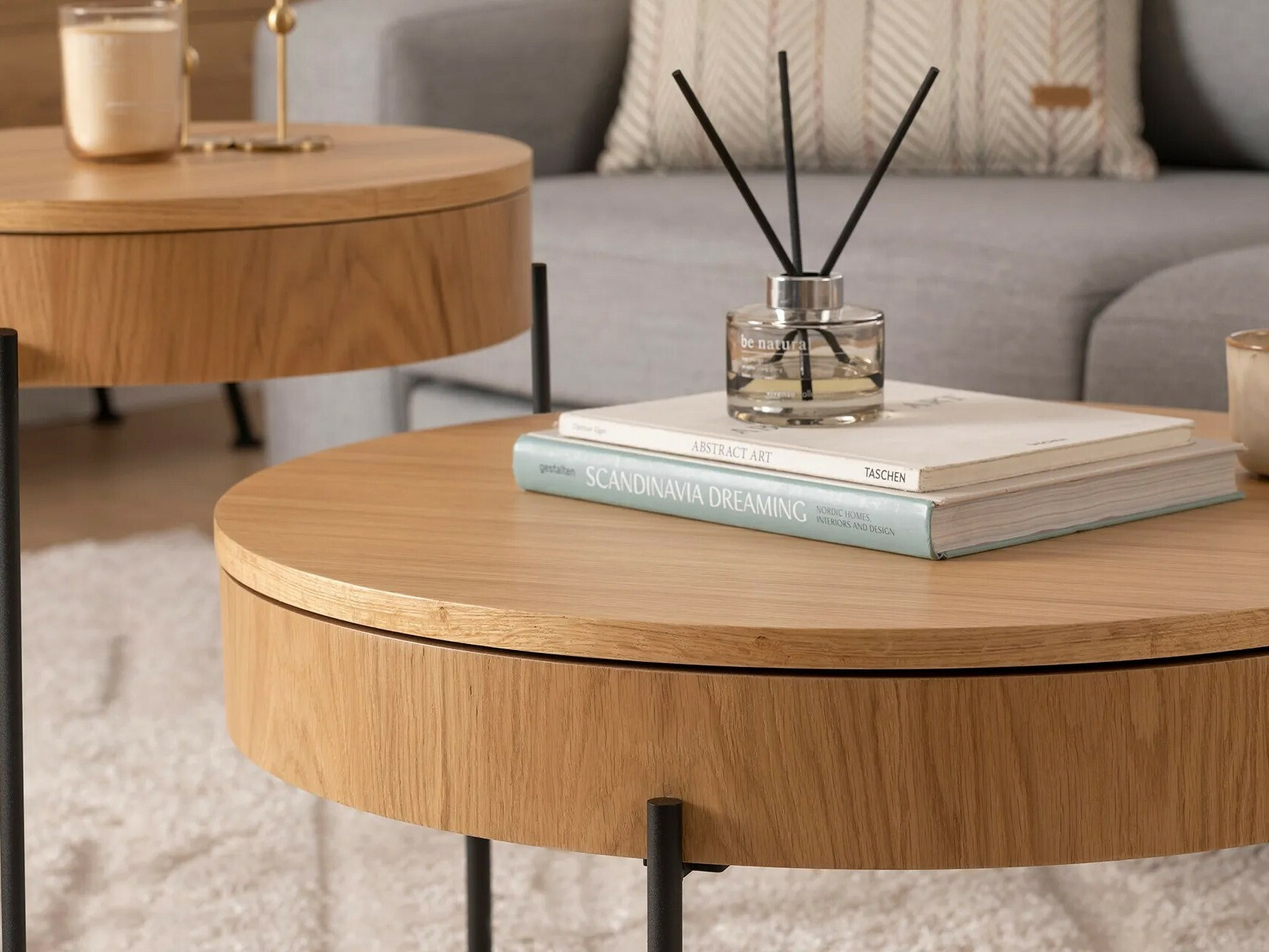 Комплект масички за кафе Kailua 2133 (Ярък дърво + Черен)