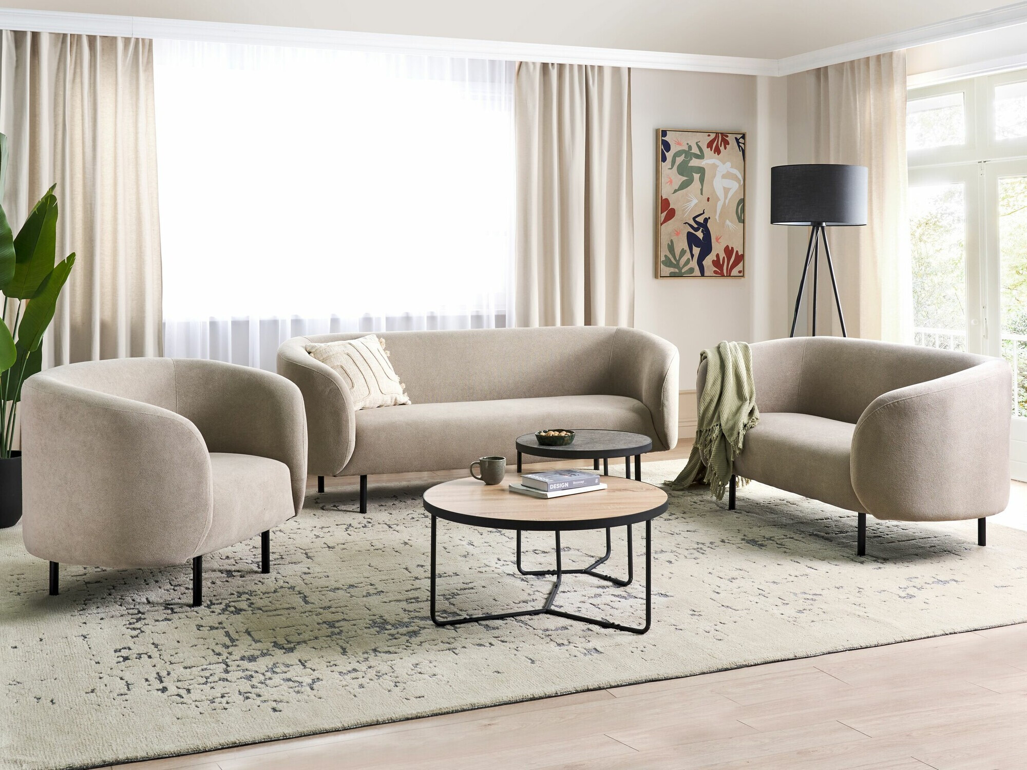 Диван Berwyn 2042 (Taupe + Черен)