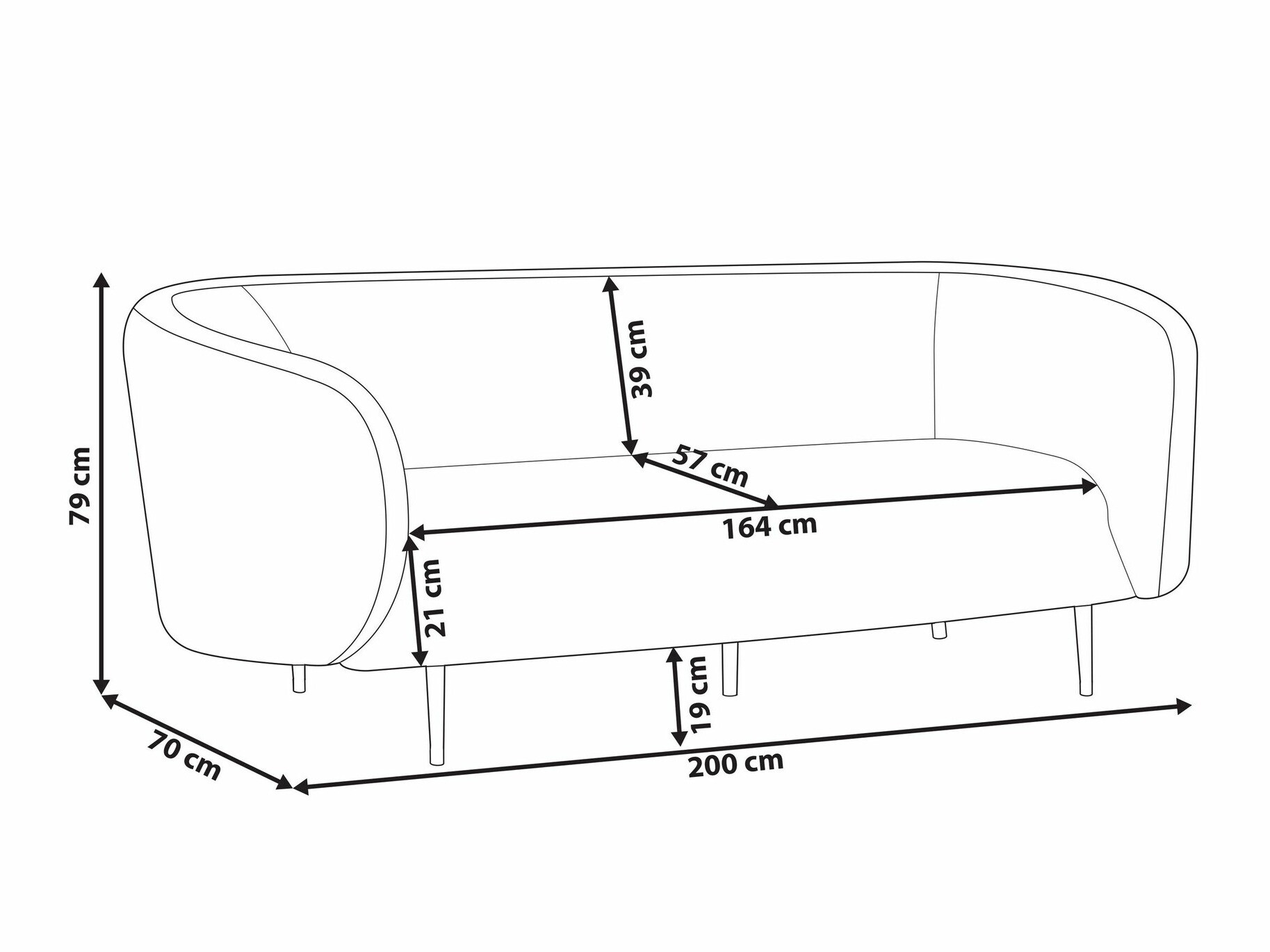 Диван Berwyn 2047 (Бял + Златно)