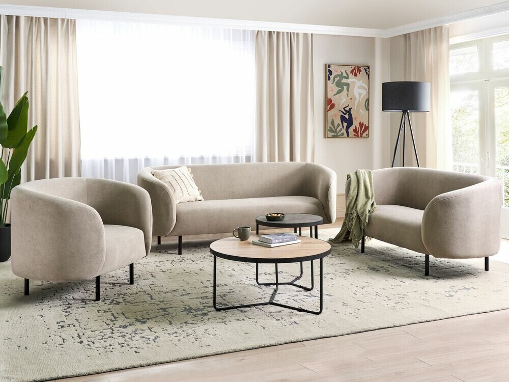 Комплект мека мебел Berwyn 2049 (Taupe + Черен)