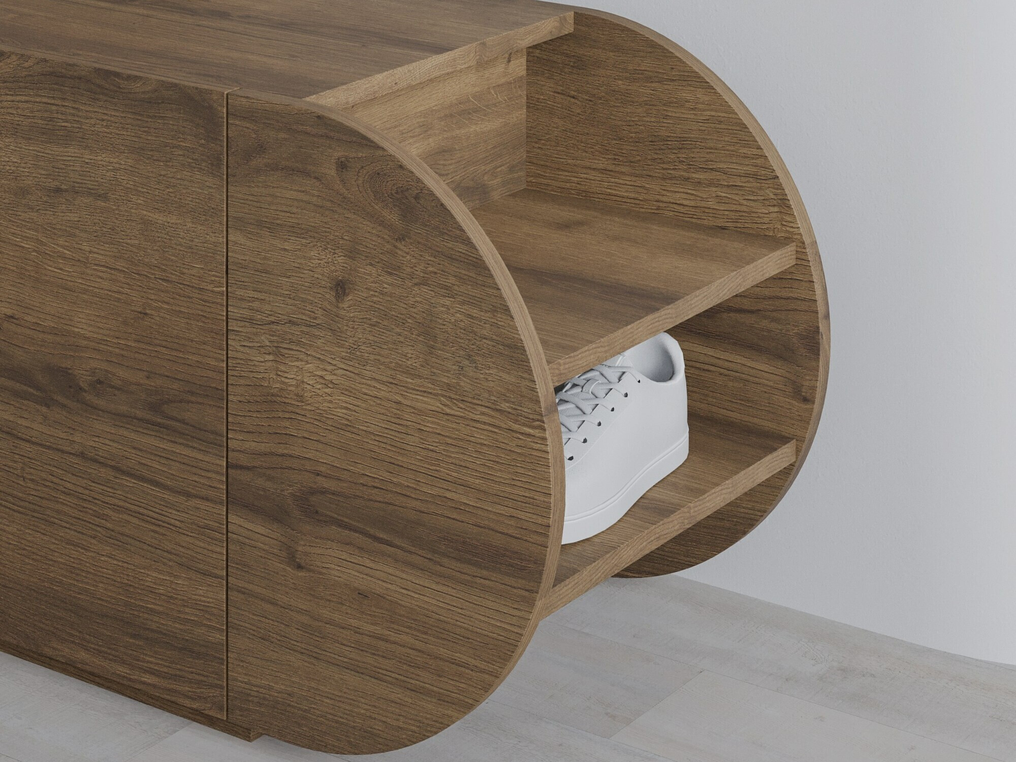 Шкаф за обувки Kailua 2145 (Тъмно дърво)