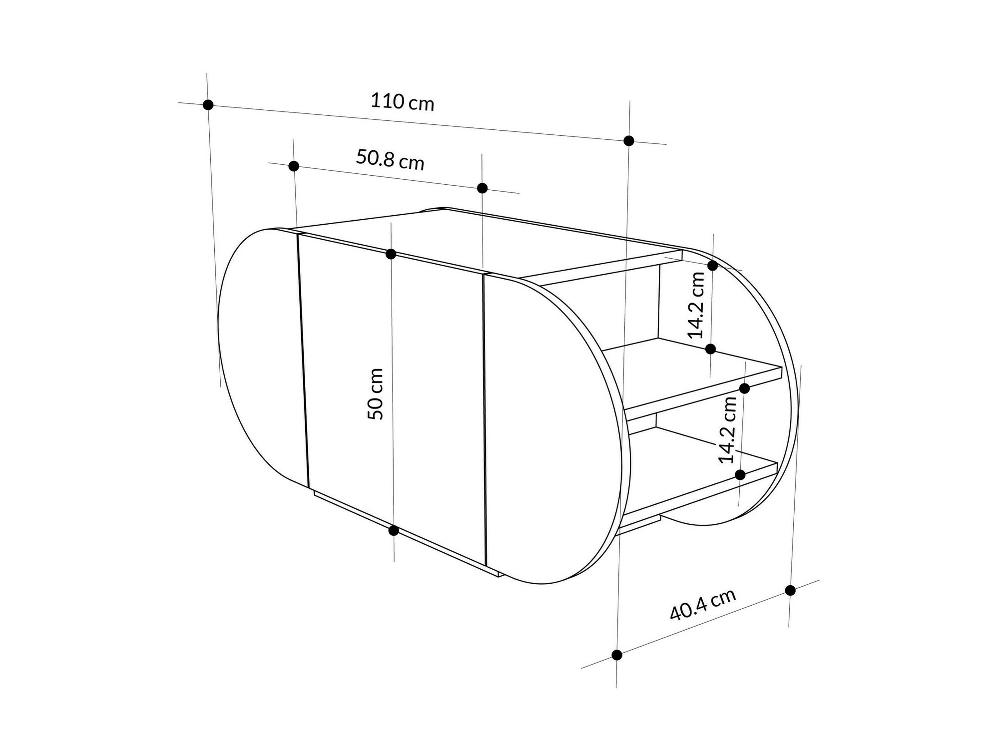 Шкаф за обувки Kailua 2145 (Тъмно дърво)