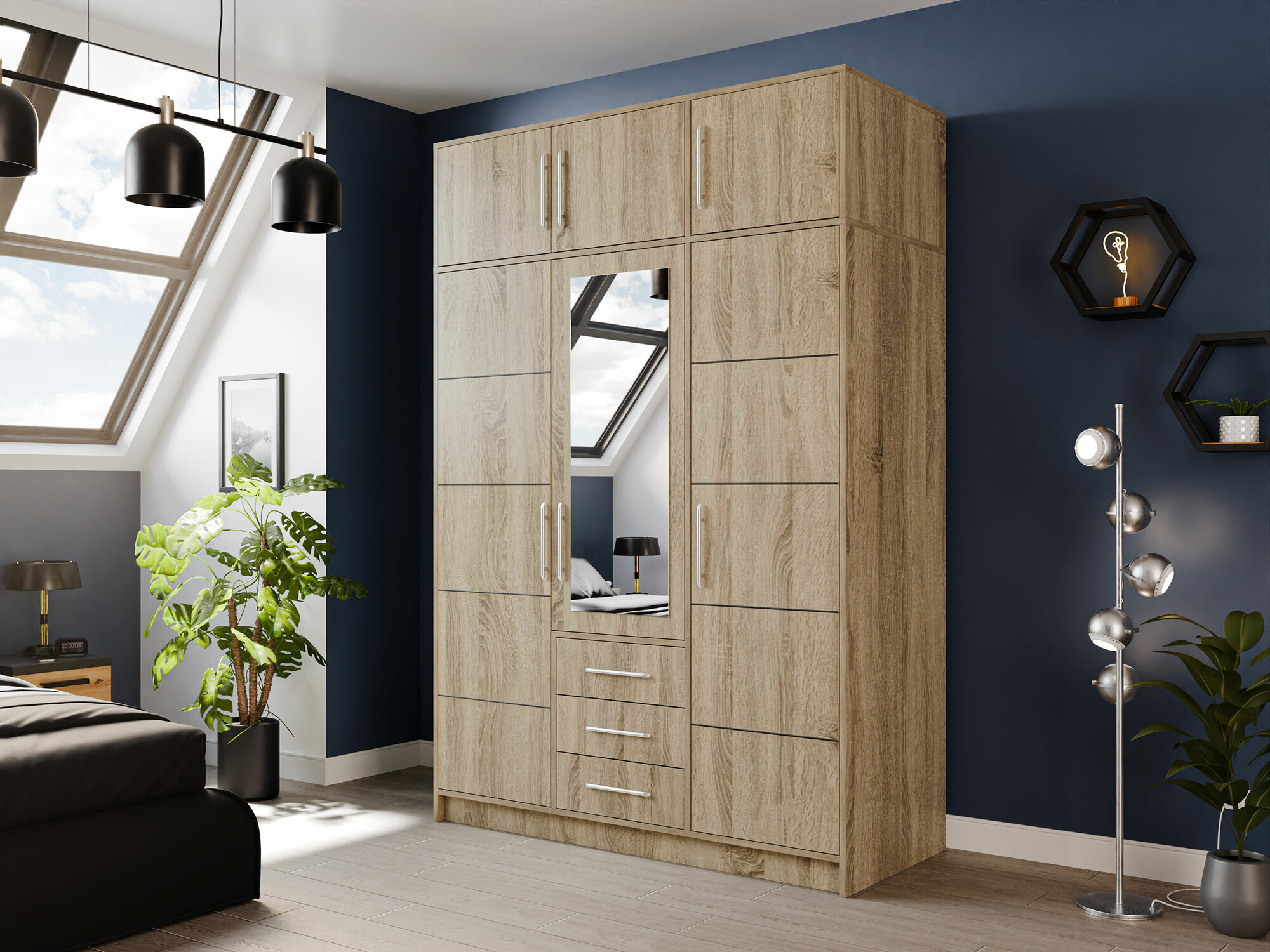 Шкаф Dortivu I (Сонома дъб)