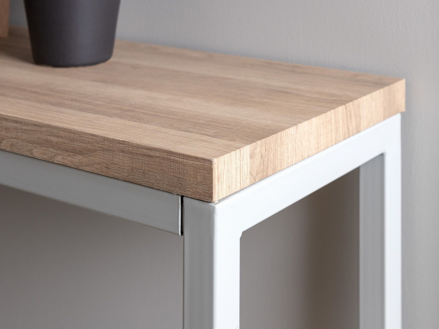 Конзолна маса Dallas 2468 (Сив + Ярък дърво)