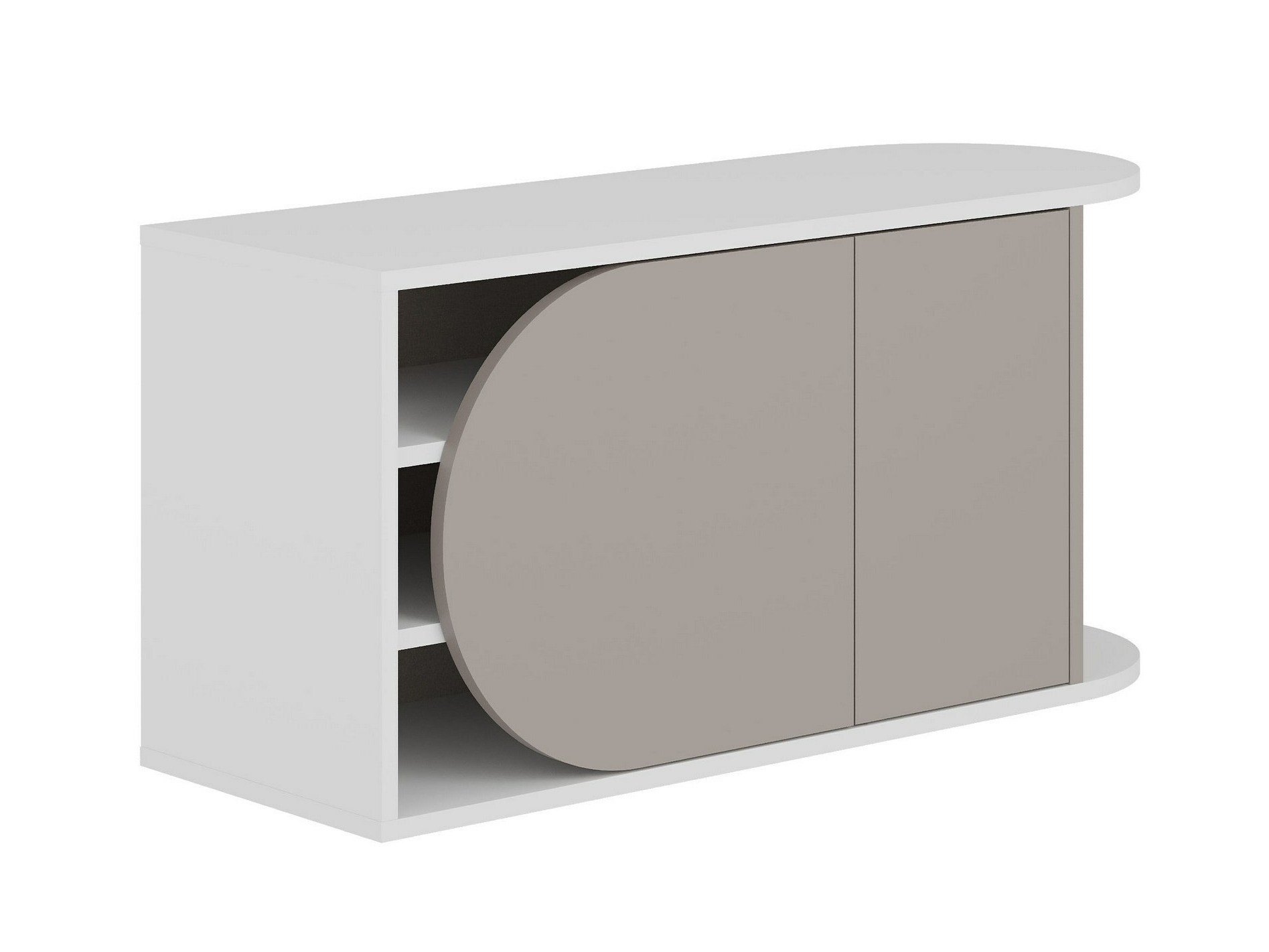 Шкаф за обувки Kailua 2151 (Бял + Taupe)