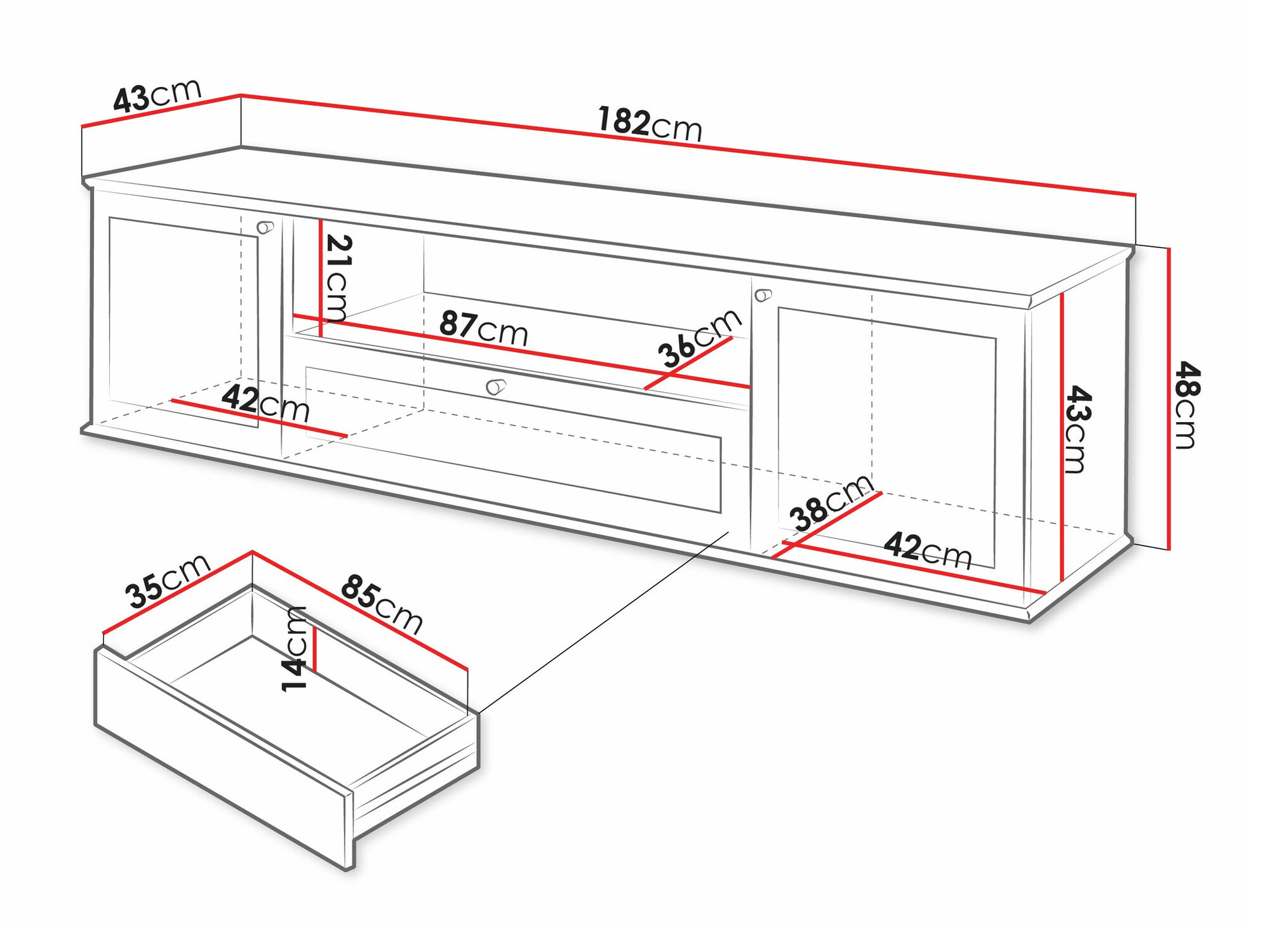 ТВ шкаф Comfivo Ruvlare 103