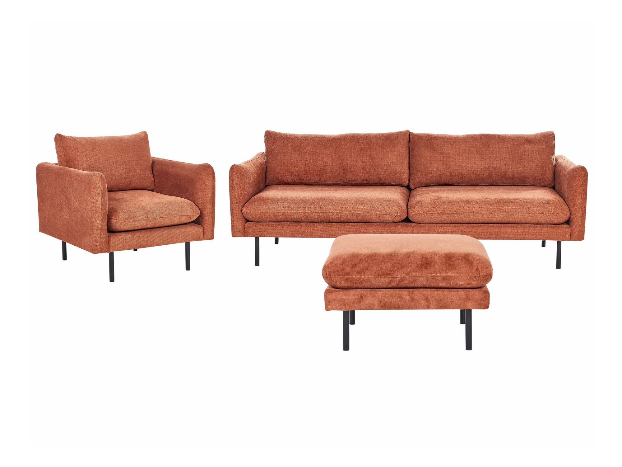 Комплект мека мебел Berwyn 1828 (Кафяв)