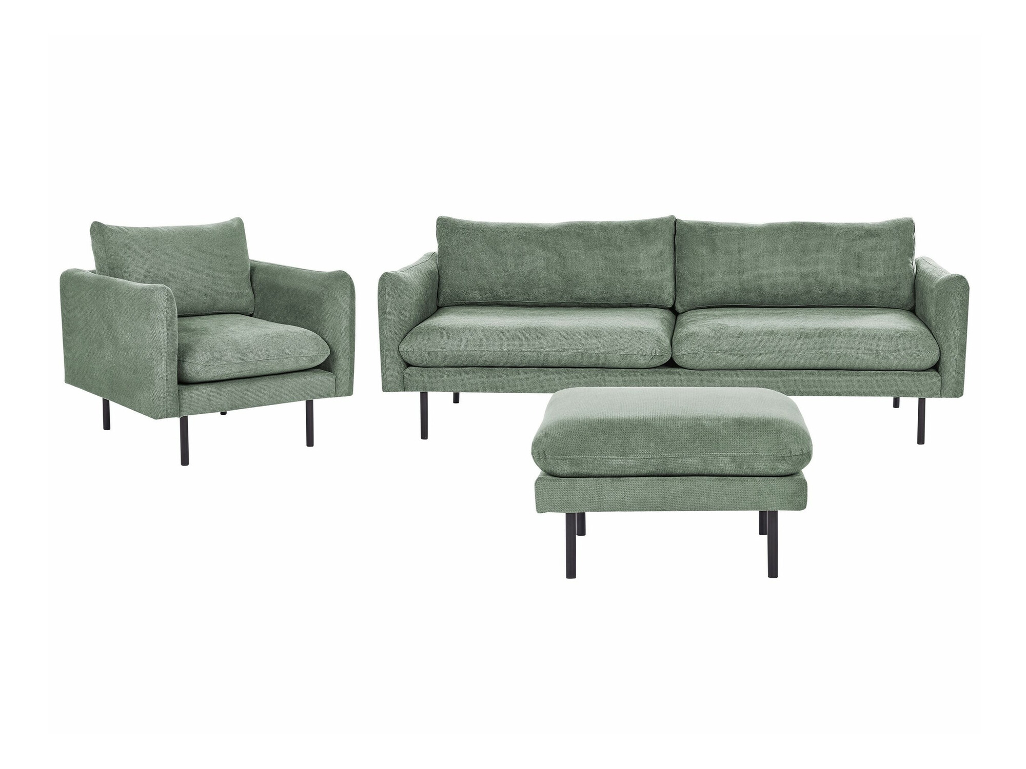 Комплект мека мебел Berwyn 1828 (Зелен)