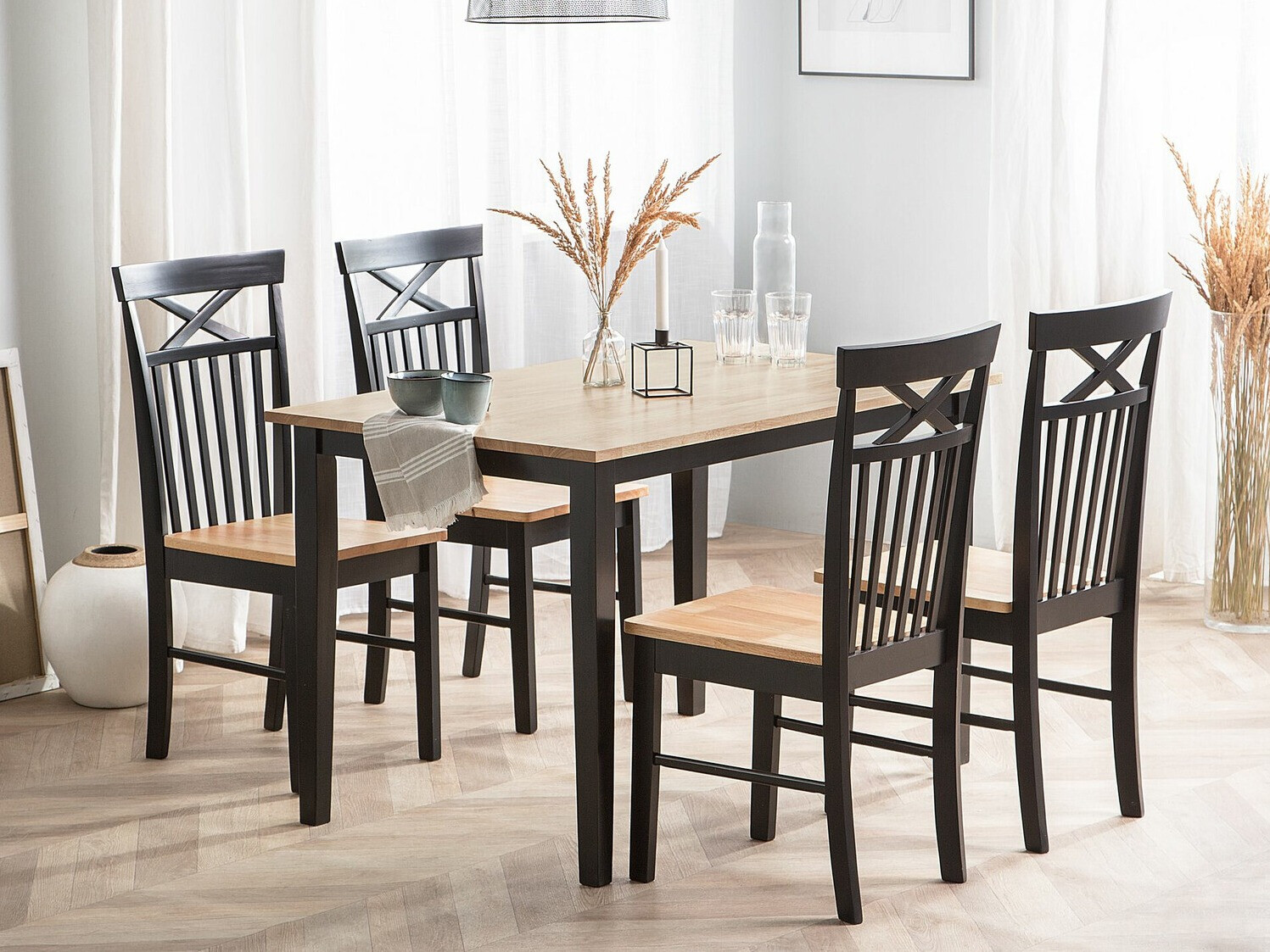 Маса и столове за трапезария Berwyn 2081 (Черен)