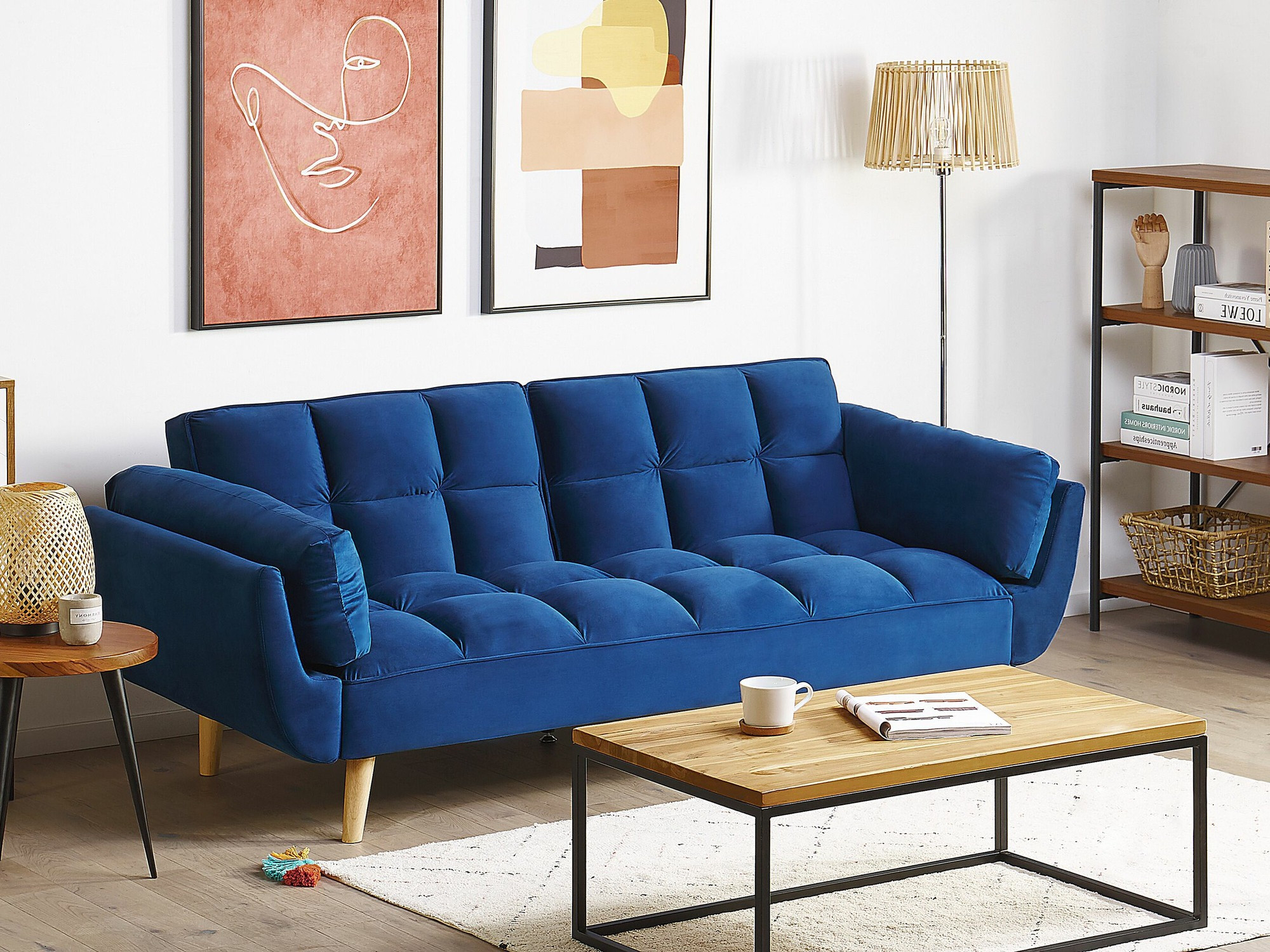 Разтегателен диван Berwyn 2077 (Син)