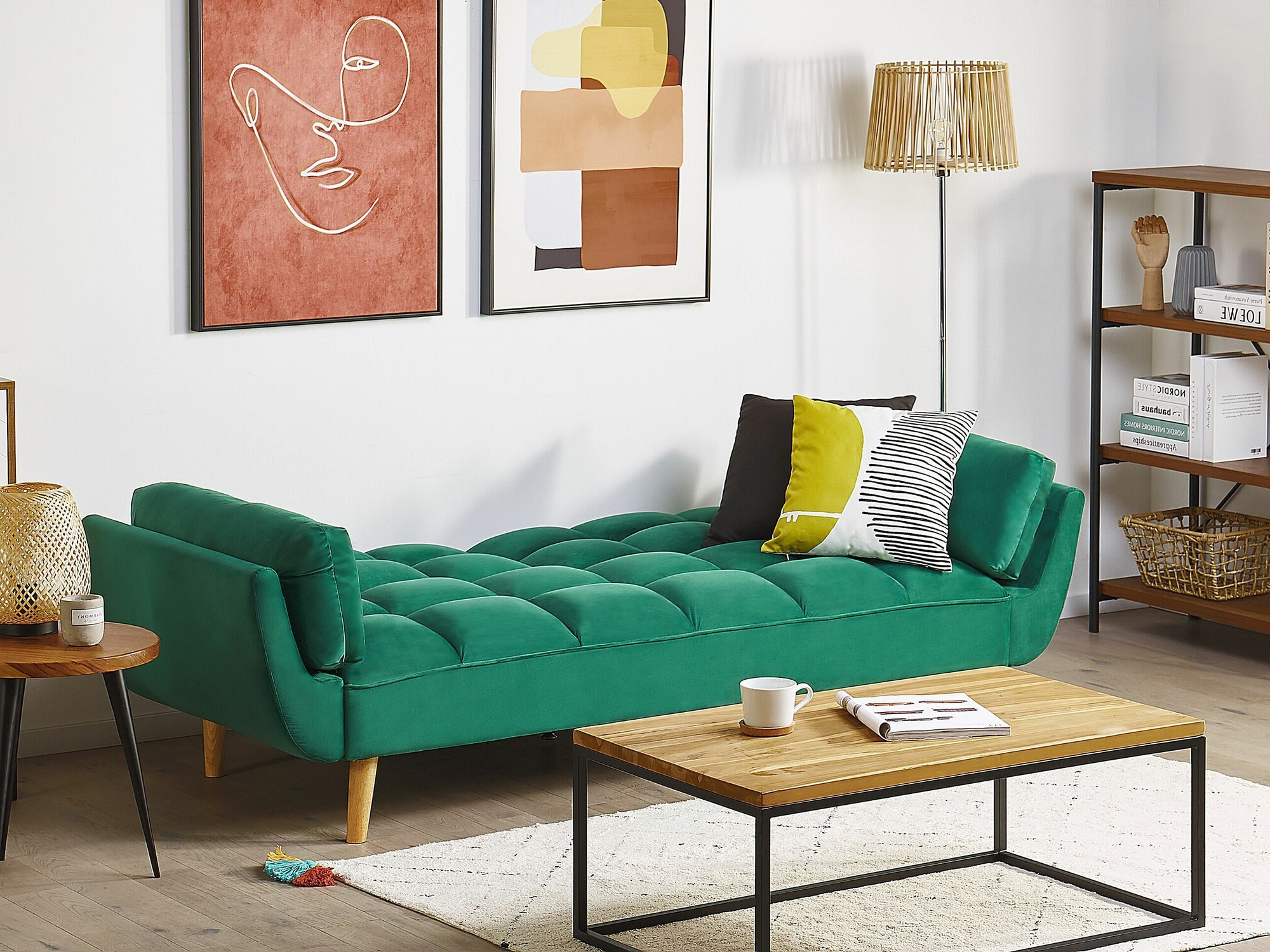 Разтегателен диван Berwyn 2077 (Зелен)