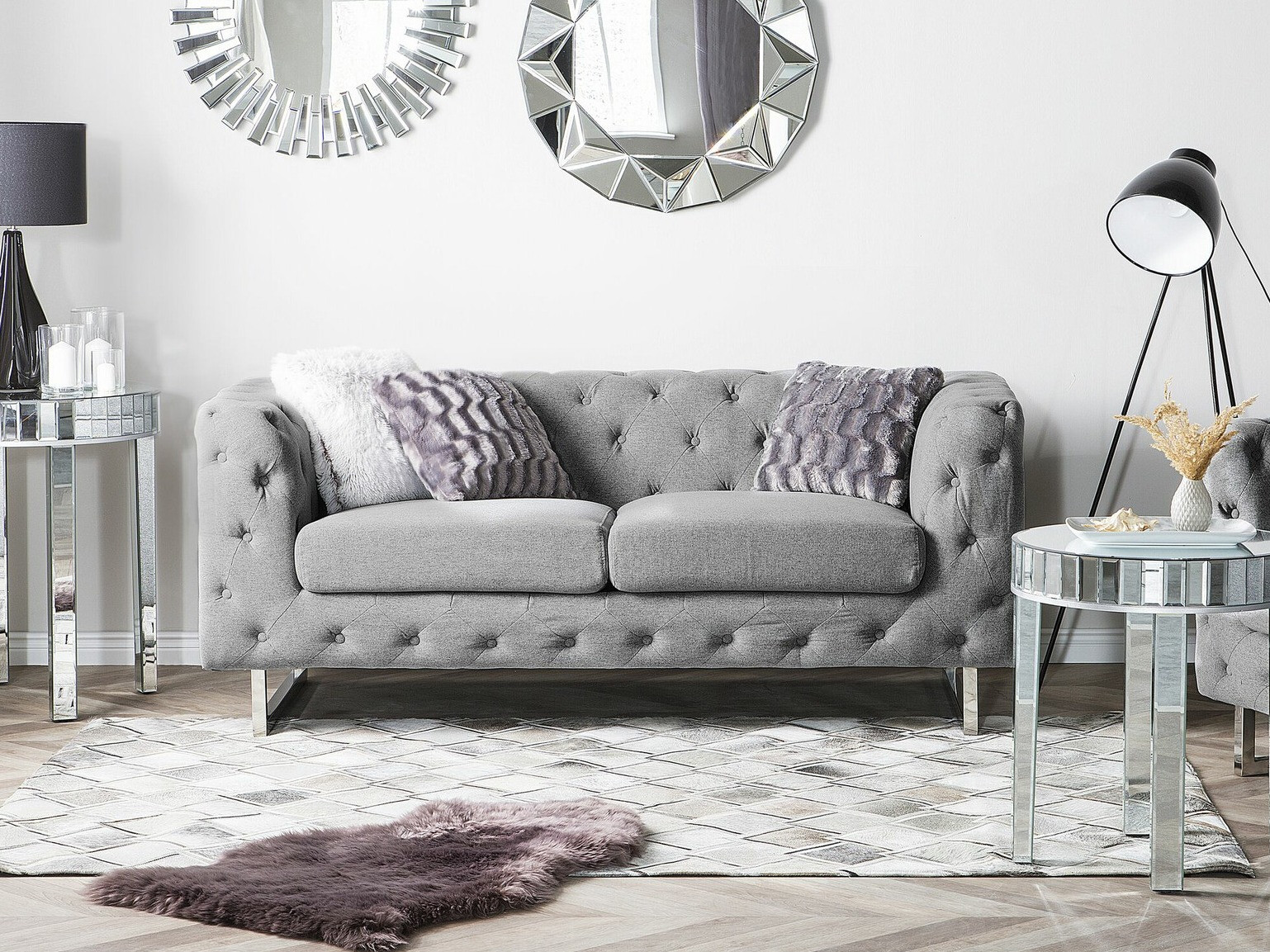 Chesterfield диван Berwyn 2090 (Сив)